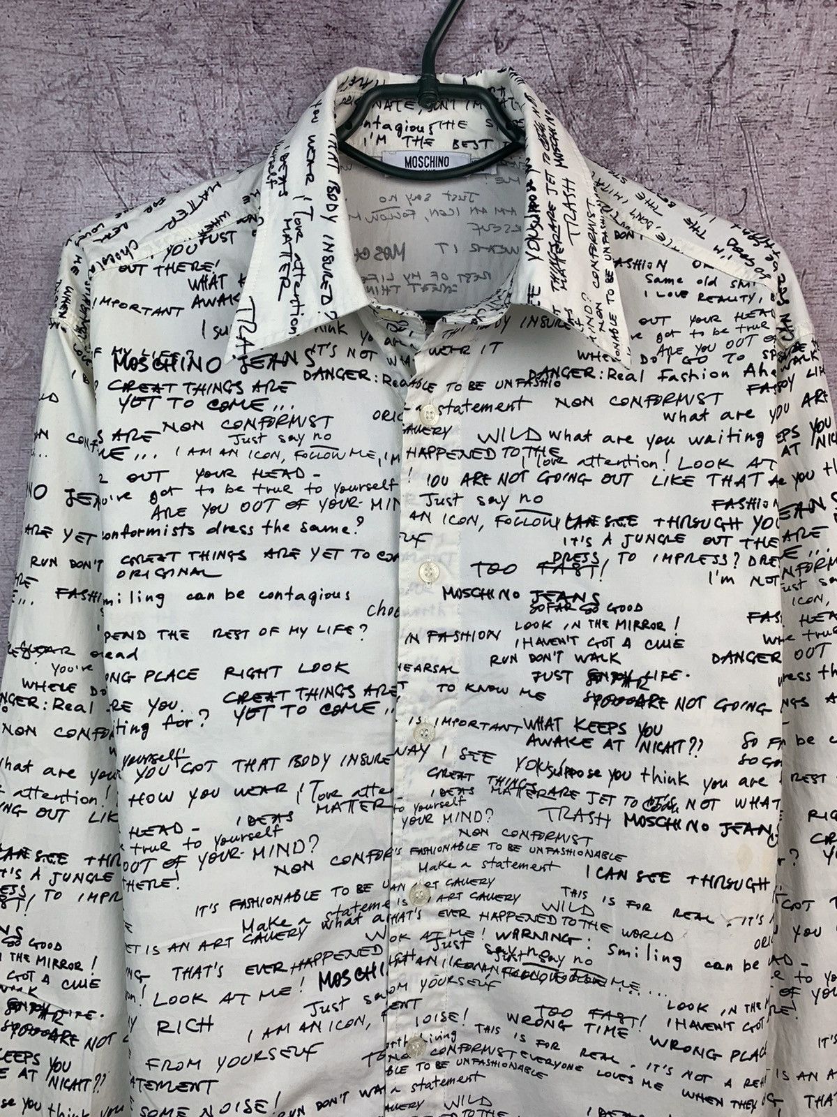 Moschino Vintage Moschino Multi Logo Y2K Shirt Size US M / EU 48-50 / 2 - 9 Thumbnail