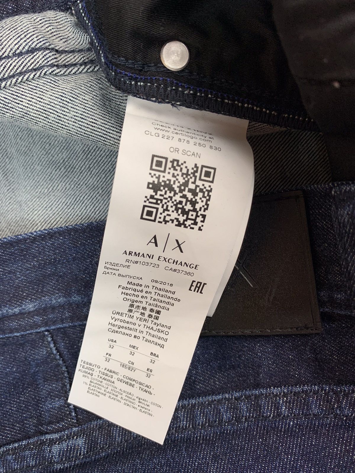 Armani × Vintage Armani Mens Denim Pants Jeans Size US 32 / EU 48 - 5 Thumbnail