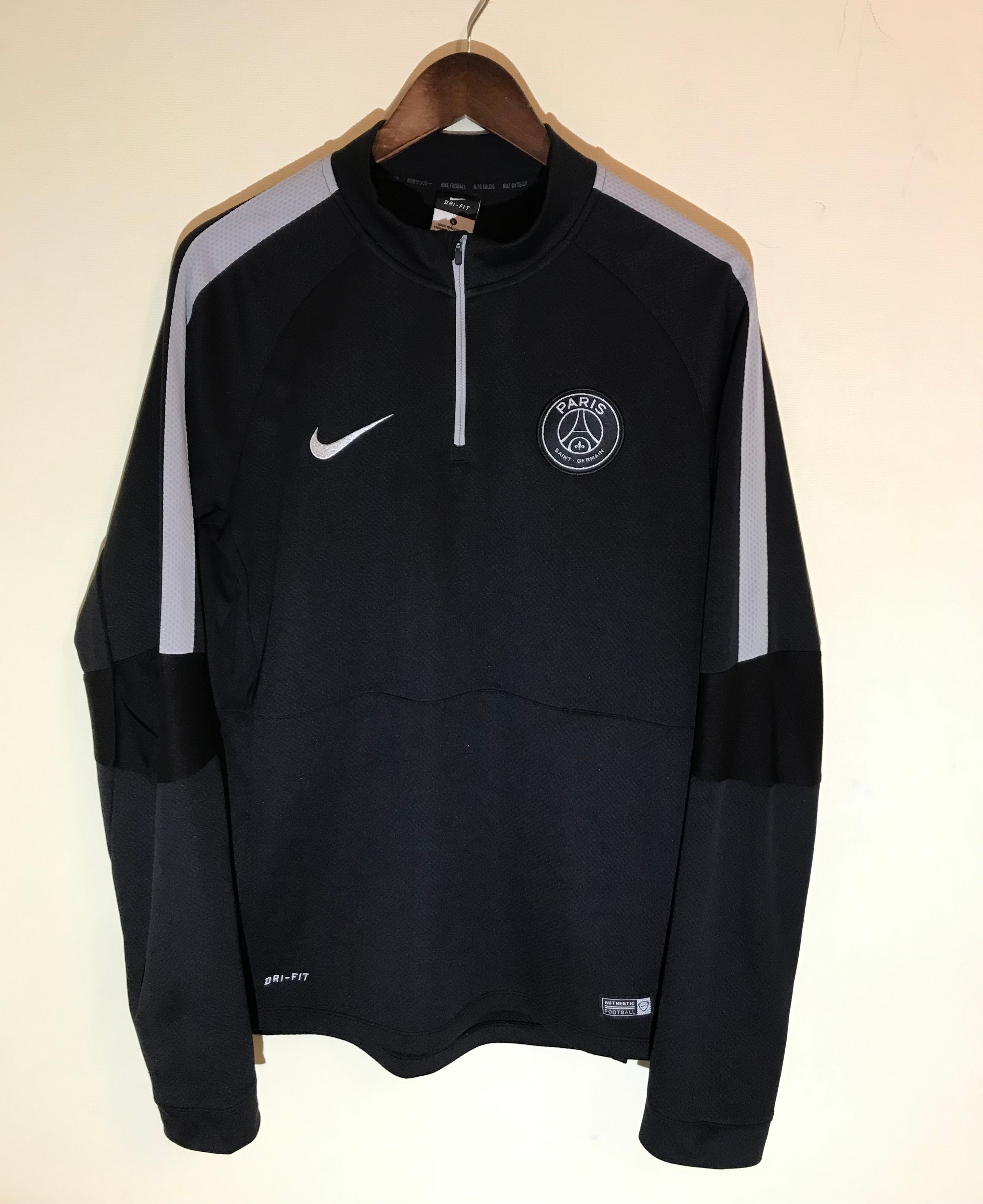 Pre-owned Nike X Soccer Jersey Nike Psg Fleece Long Sleeve In Black