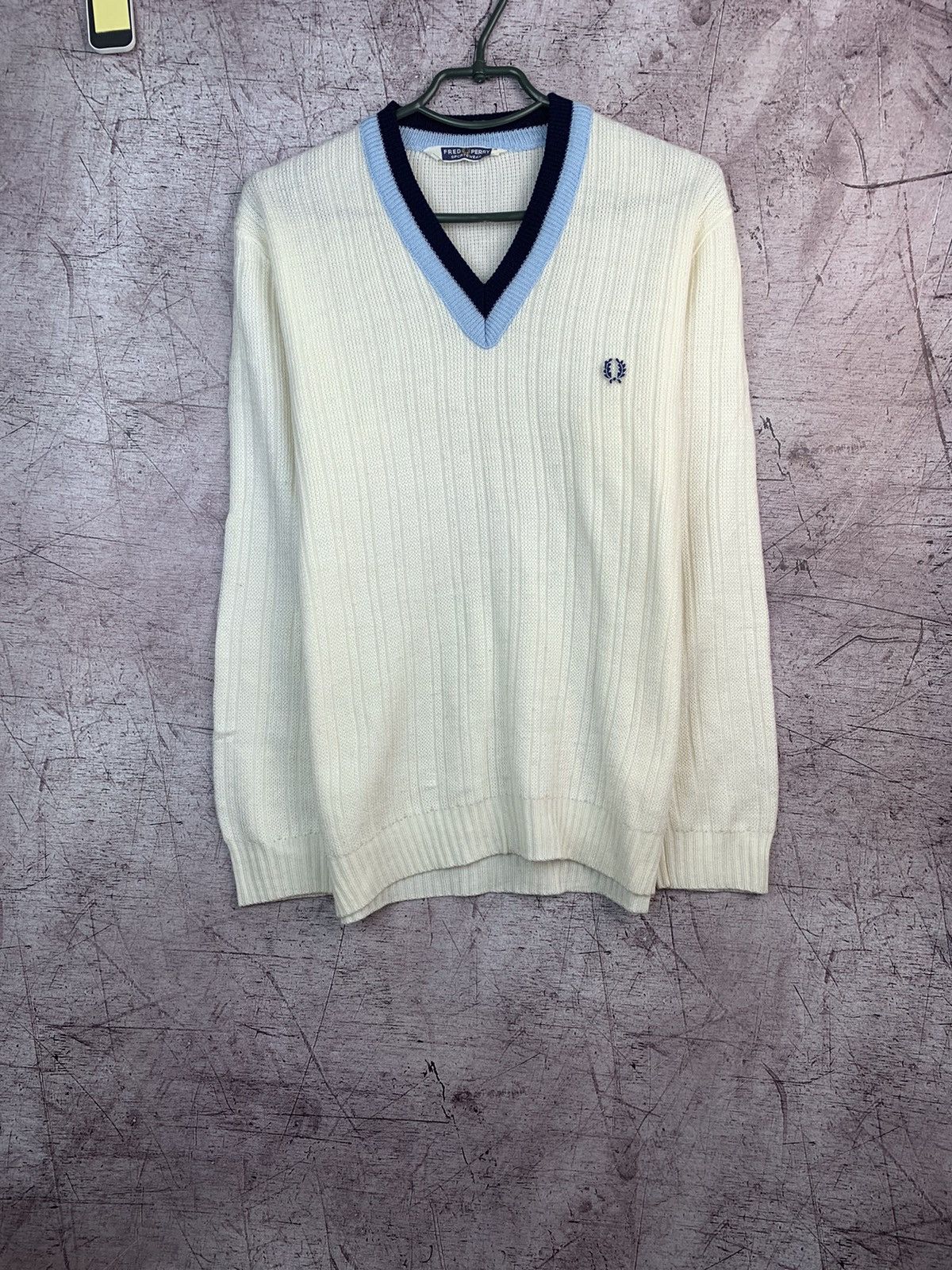 Fred Perry × Vintage Vintage 80s Freed Perry Jumper Knit Sweater Size US M / EU 48-50 / 2 - 1 Thumbnail