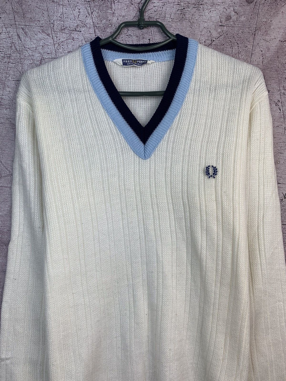 Fred Perry × Vintage Vintage 80s Freed Perry Jumper Knit Sweater Size US M / EU 48-50 / 2 - 2 Thumbnail