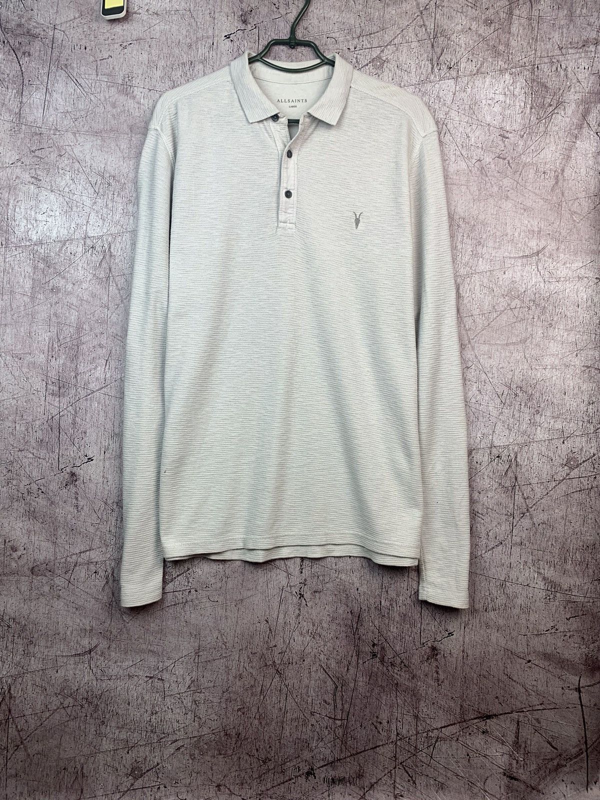 Allsaints Allsaints Mens Clash Long Sleeve Polo Size US L / EU 52-54 / 3 - 1 Thumbnail