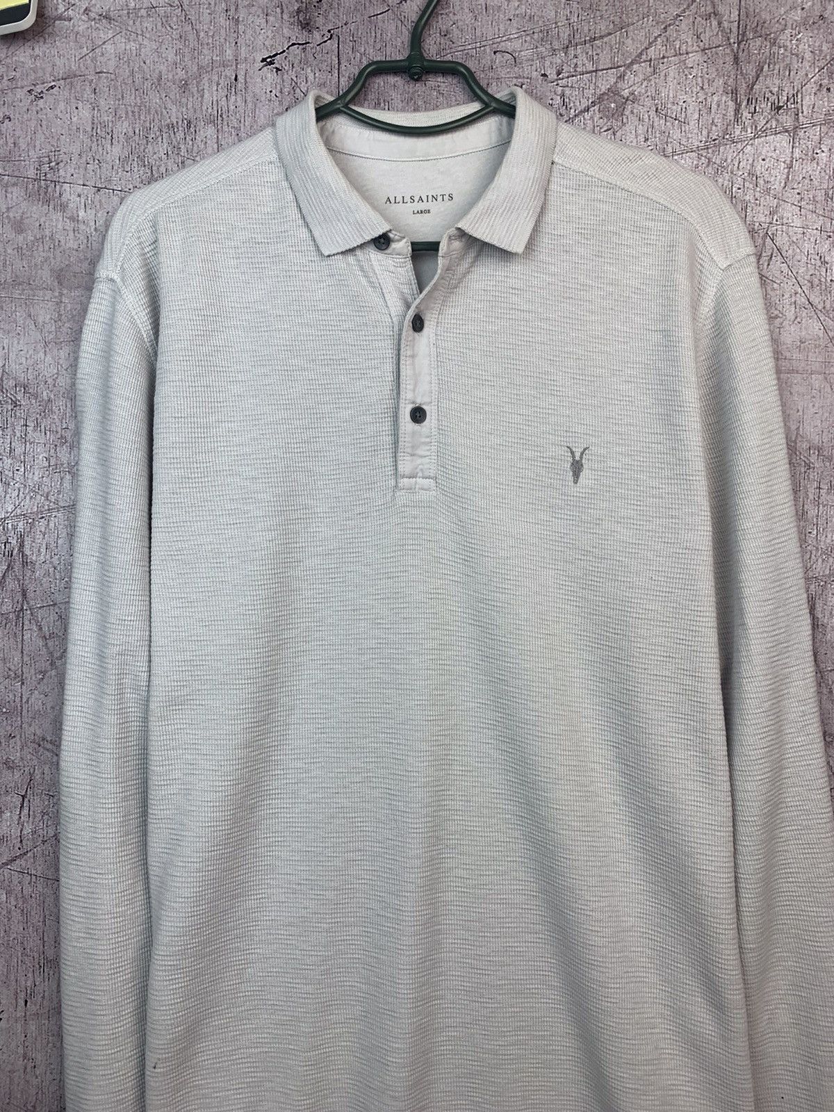 Allsaints Allsaints Mens Clash Long Sleeve Polo Size US L / EU 52-54 / 3 - 3 Thumbnail