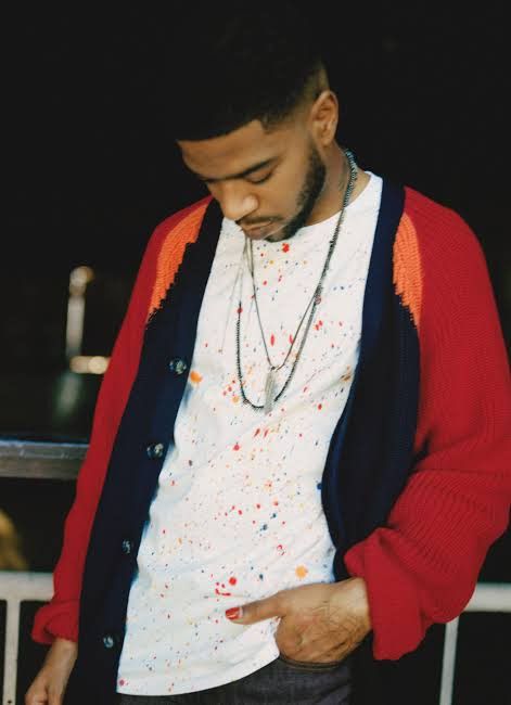 image of A P C x Kid Cudi - Kid Cudi - Dream On Knitted Cardigan Sweater in Navy/Orange/Red (Size XL)