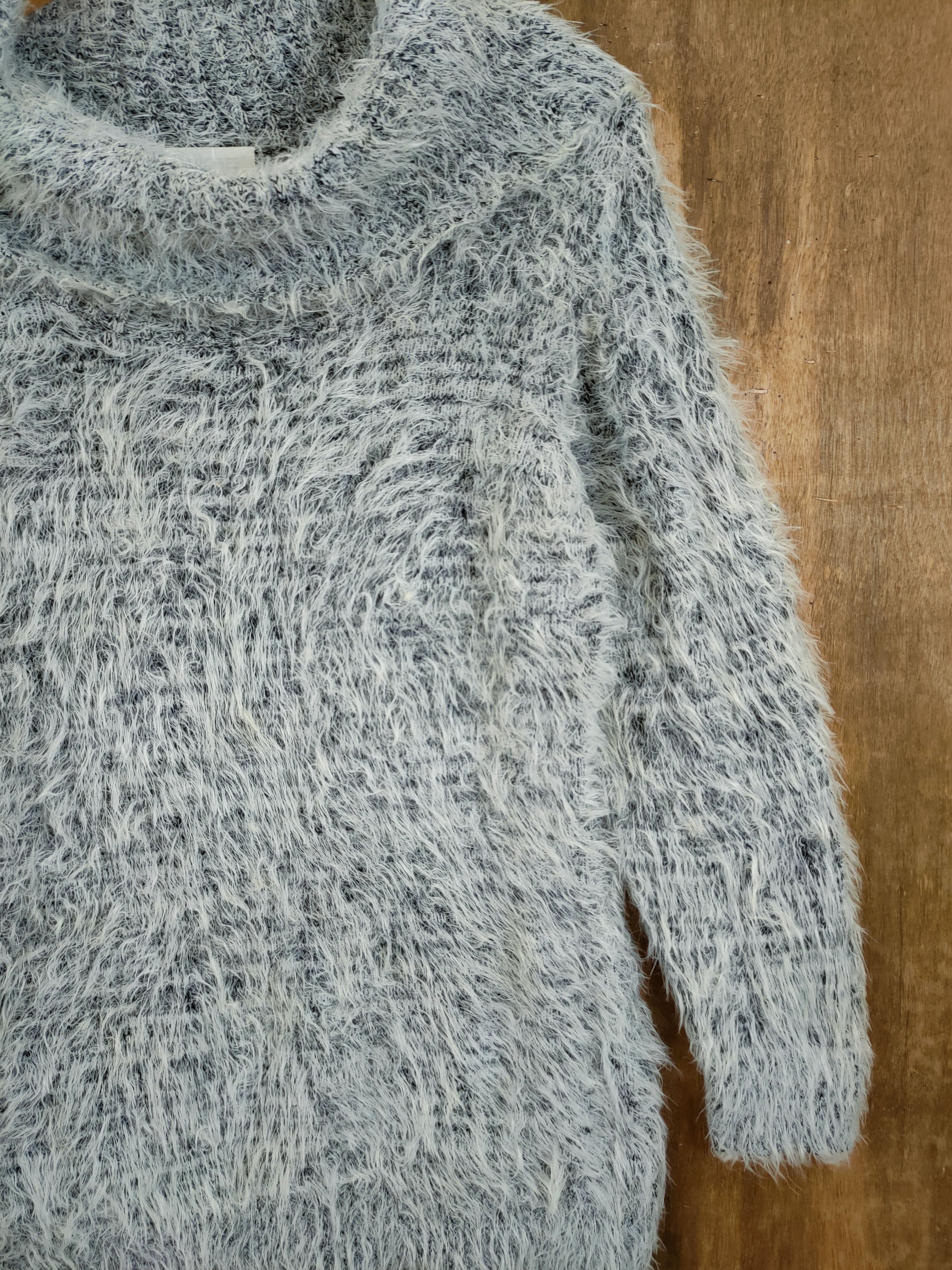 Homespun Knitwear D Cecil Mc Bee fur shag shaggy mohair knitwear #46-970 Size M / US 6-8 / IT 42-44 - 3 Thumbnail