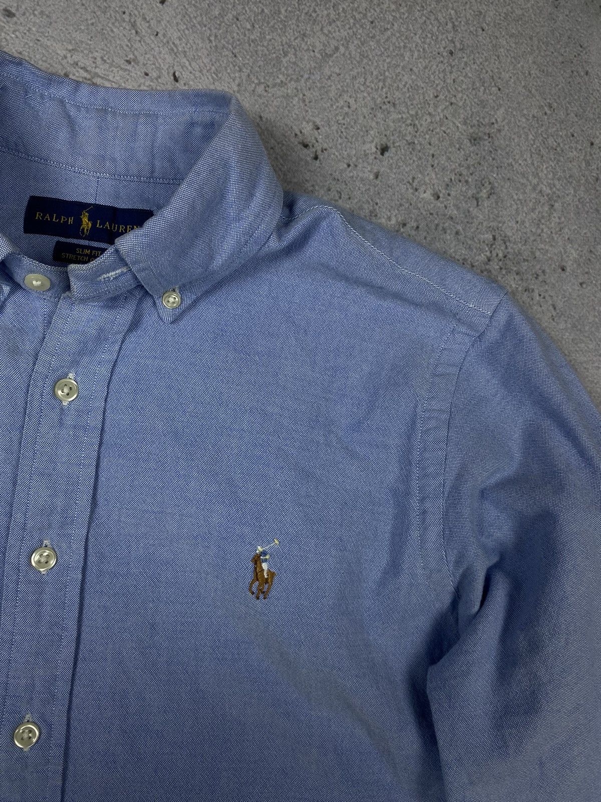 Polo Ralph Lauren Ralph Lauren Polo shirt blue denim vintage Size US M / EU 48-50 / 2 - 3 Thumbnail