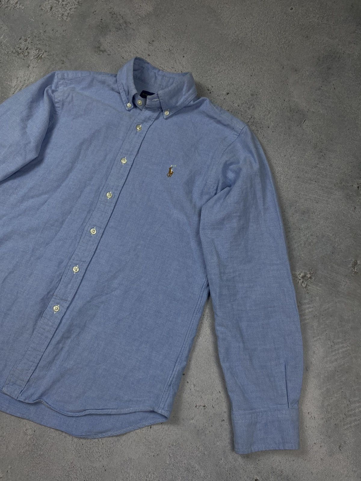 Polo Ralph Lauren Ralph Lauren Polo shirt blue denim vintage Size US M / EU 48-50 / 2 - 2 Thumbnail