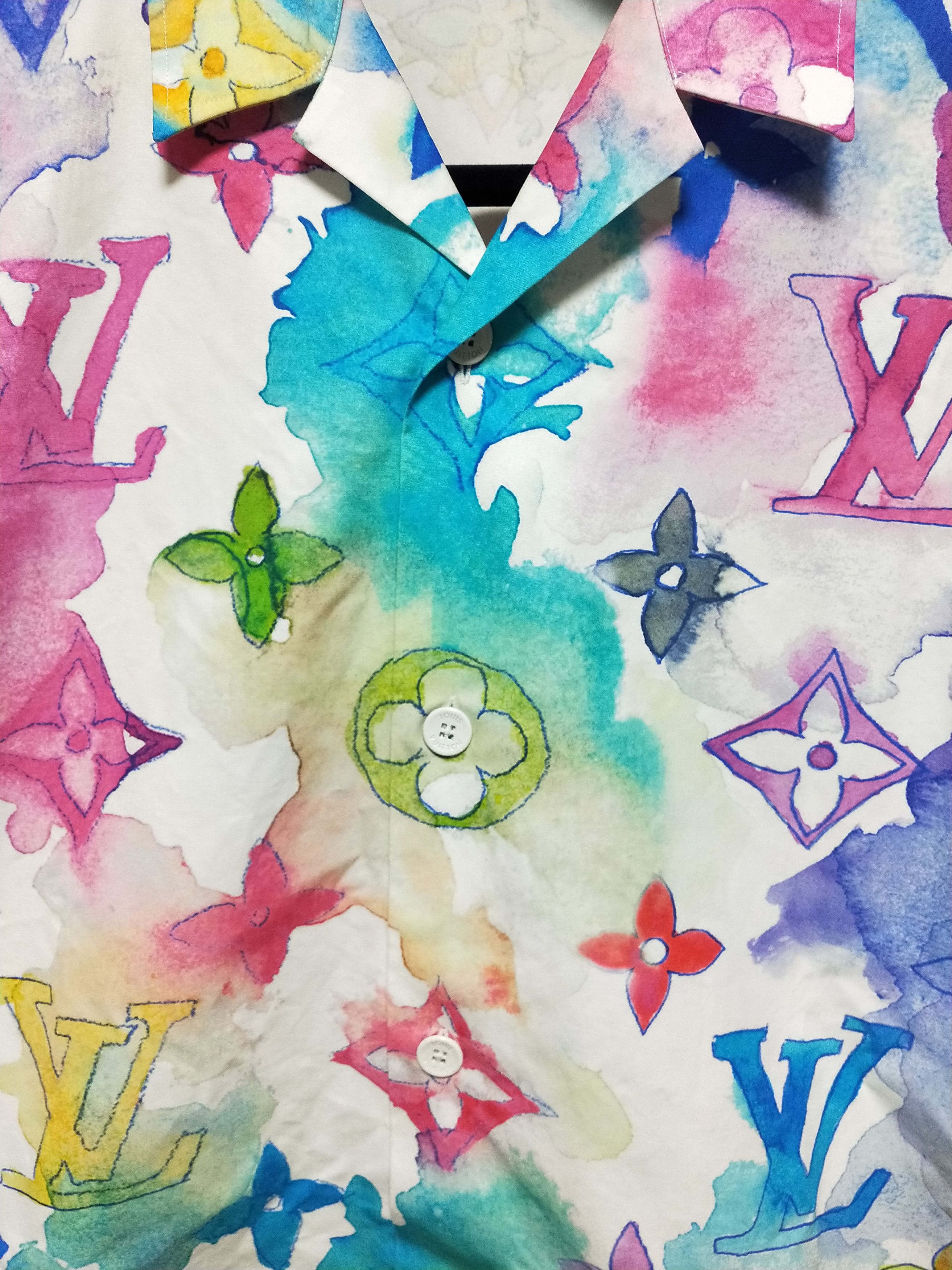 Louis Vuitton Watercolor Monogram Button Up Shirt Size US M / EU 48-50 / 2 - 3 Thumbnail