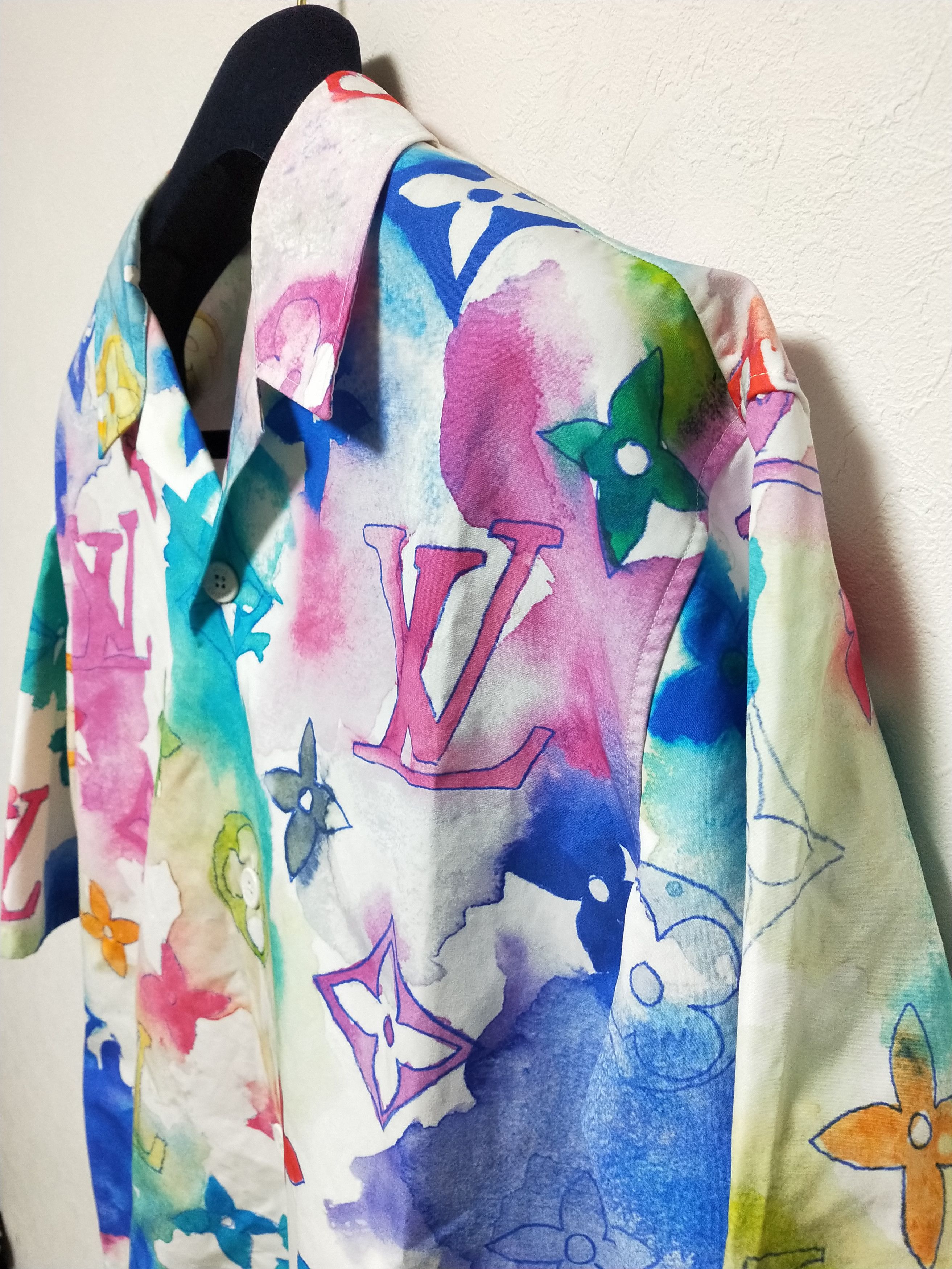 Louis Vuitton Watercolor Monogram Button Up Shirt Size US M / EU 48-50 / 2 - 4 Thumbnail