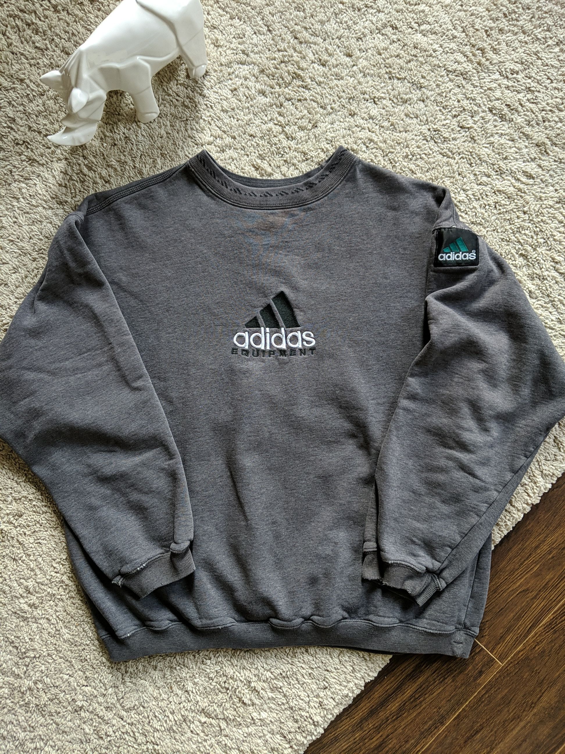 Adidas × Vintage Adidas Equipment Crewneck Sweater Size US M / EU 48-50 / 2 - 1 Thumbnail