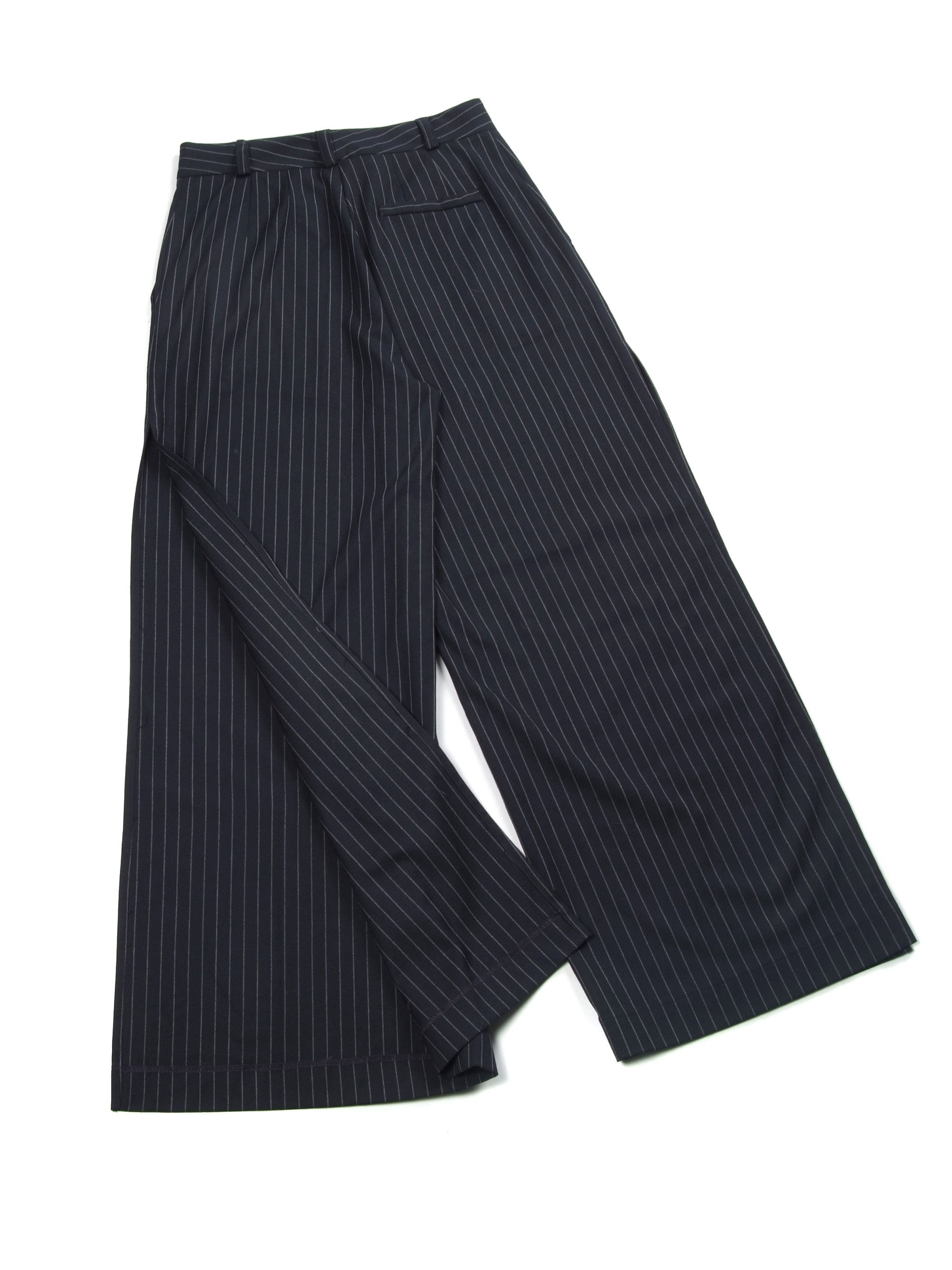 image of Acne Studios x Avant Garde Nine Minutes Palazzo Side Slit Pants in Blue, Women's (Size 27)