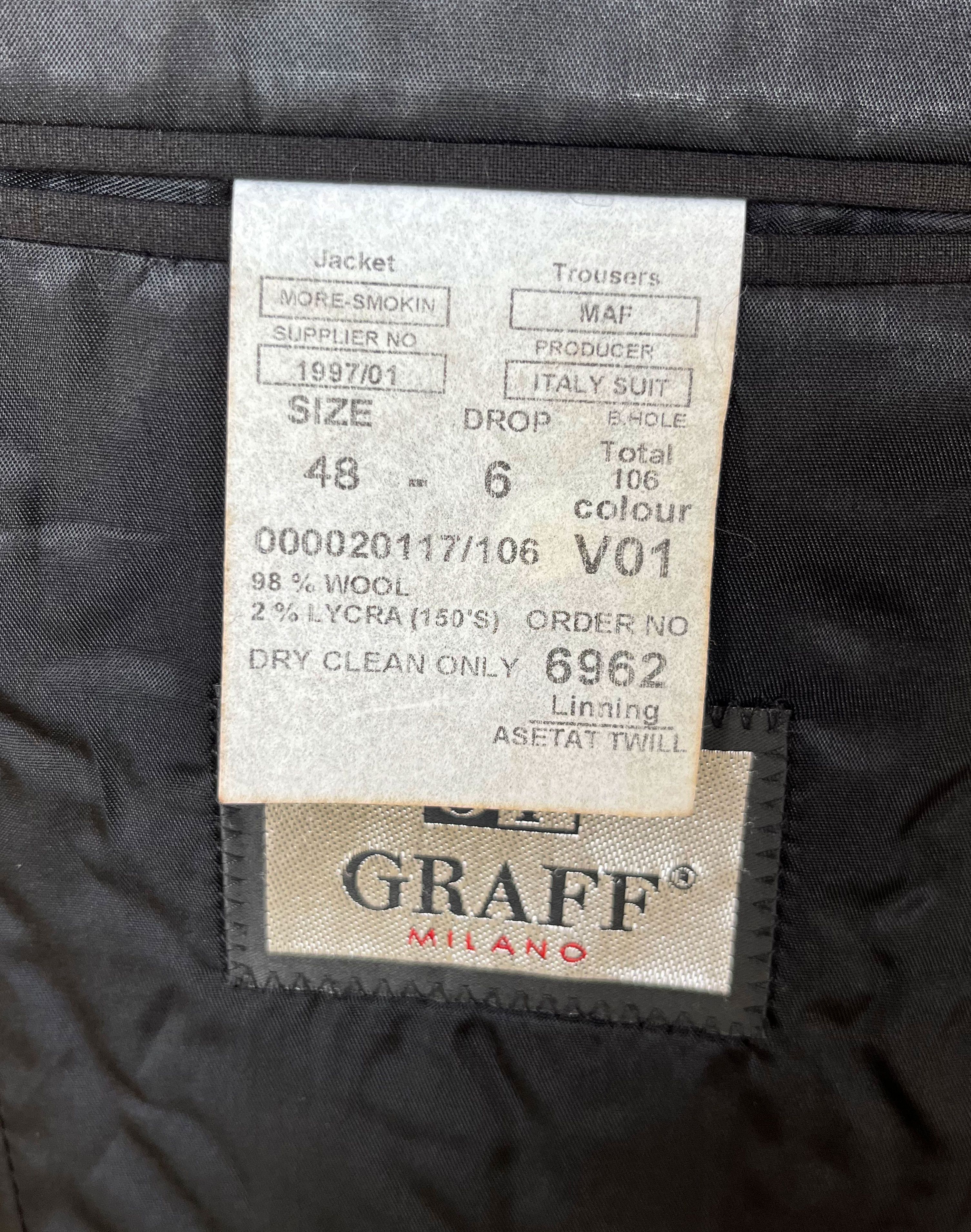 Vintage SuperFine Wool Men's Tuxedo - Pit to Pit 21.4in / 54.5cm Size 38R - 6 Thumbnail