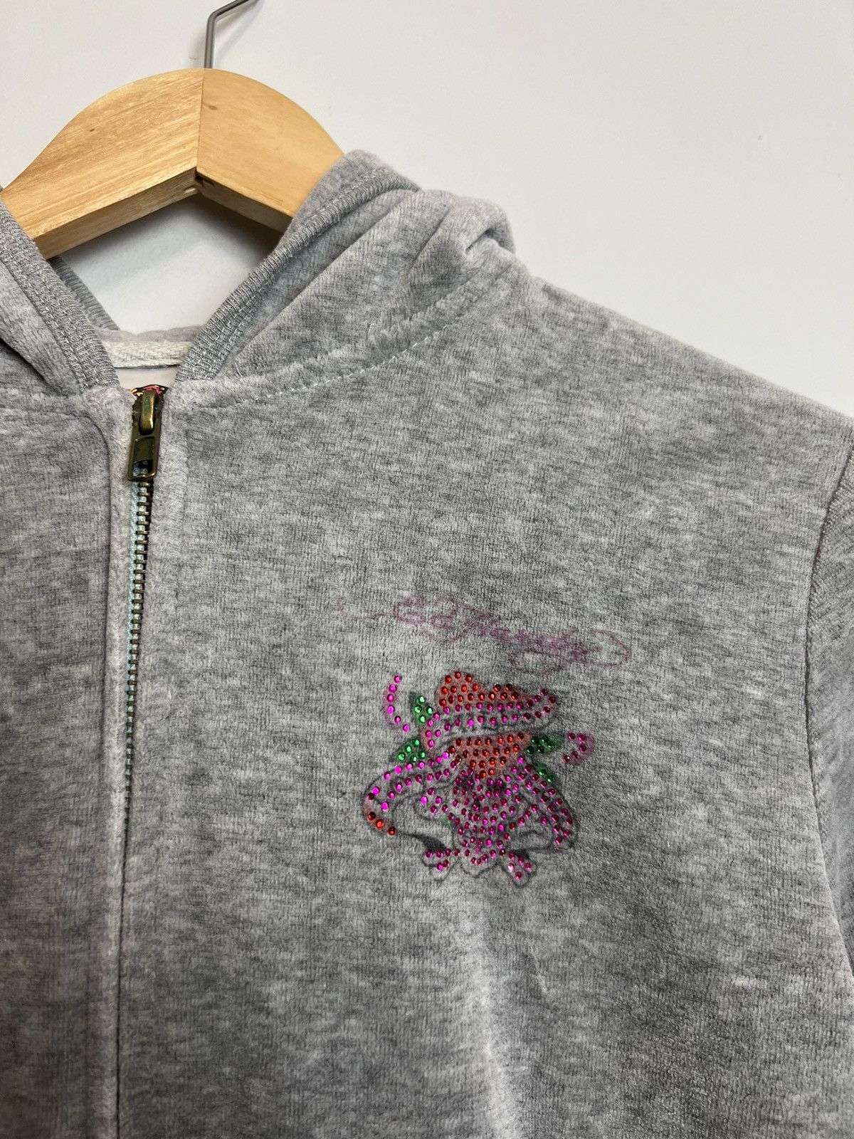 Ed Hardy Rare Y2K Ed Hardy Skull Hoodie Love Kills Slowly Hype Drip Size XL / US 12-14 / IT 48-50 - 3 Thumbnail