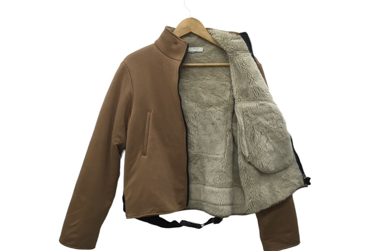 Miu Miu × Prada AW99 Miu Miu Sherpa Backpack Jacket prada Size M / US 6-8 / IT 42-44 - 7 Thumbnail