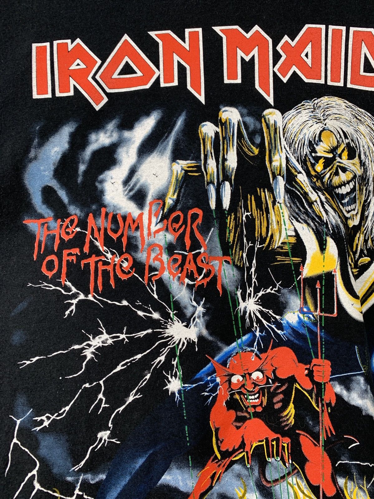 Band Tees 1982 Vintage Iron Maiden The Number Of The Beast T-Shirt Size US XL / EU 56 / 4 - 10 Thumbnail