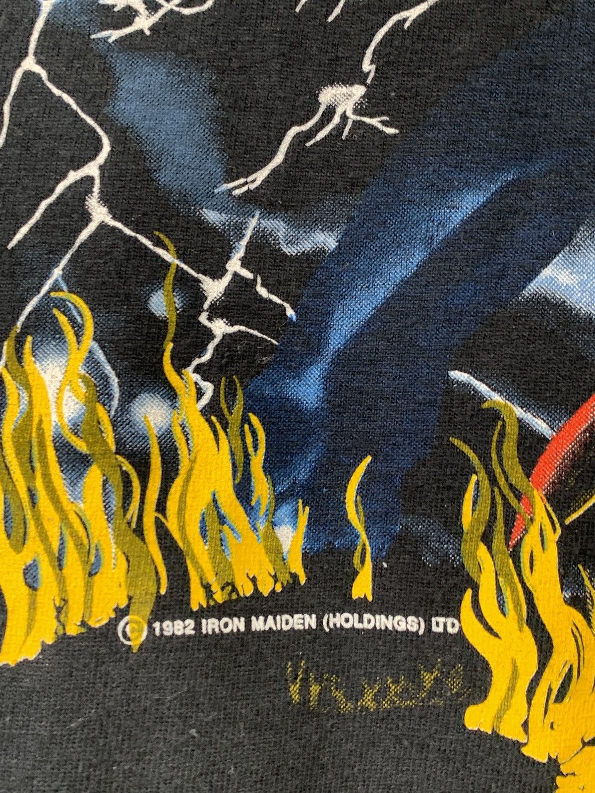 Band Tees 1982 Vintage Iron Maiden The Number Of The Beast T-Shirt Size US XL / EU 56 / 4 - 12 Thumbnail