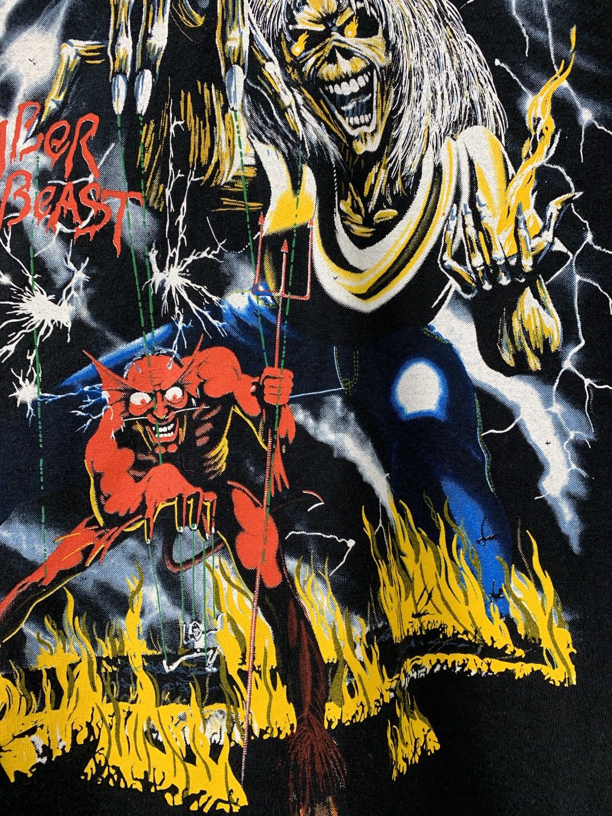 Band Tees 1982 Vintage Iron Maiden The Number Of The Beast T-Shirt Size US XL / EU 56 / 4 - 11 Thumbnail