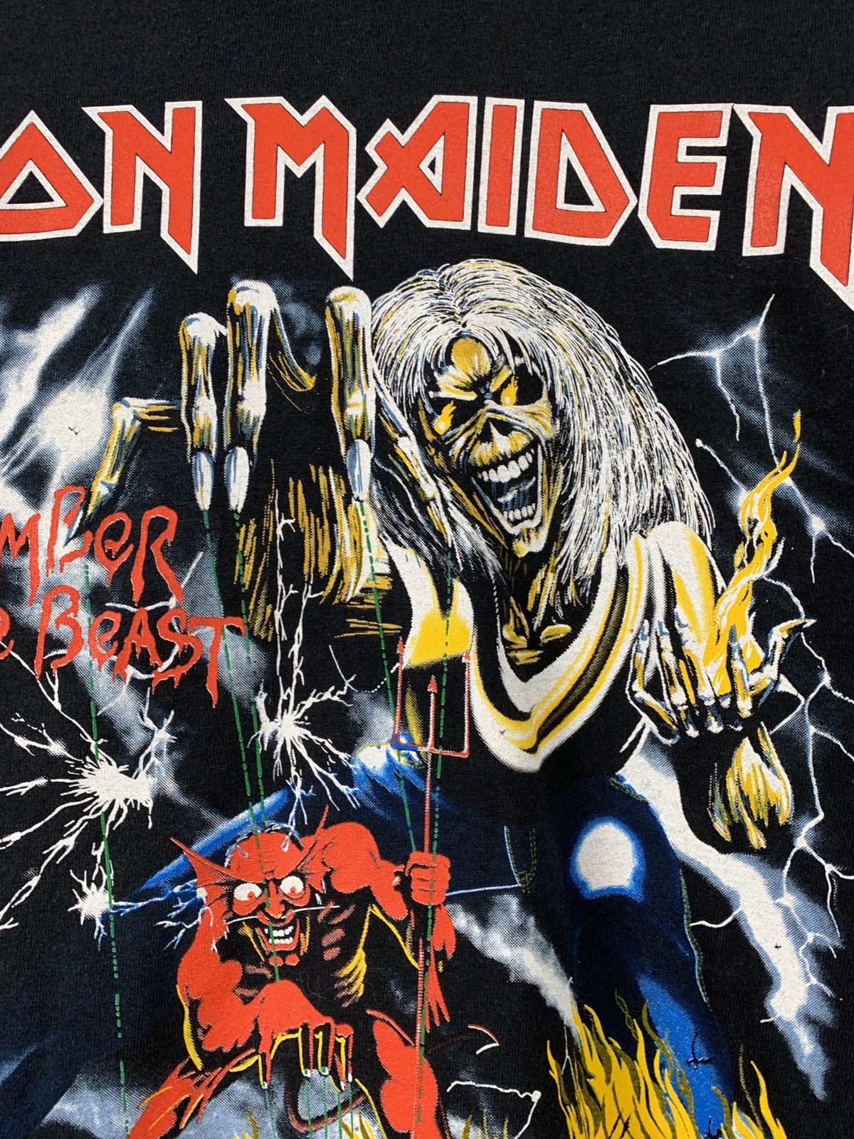 Band Tees 1982 Vintage Iron Maiden The Number Of The Beast T-Shirt Size US XL / EU 56 / 4 - 9 Thumbnail