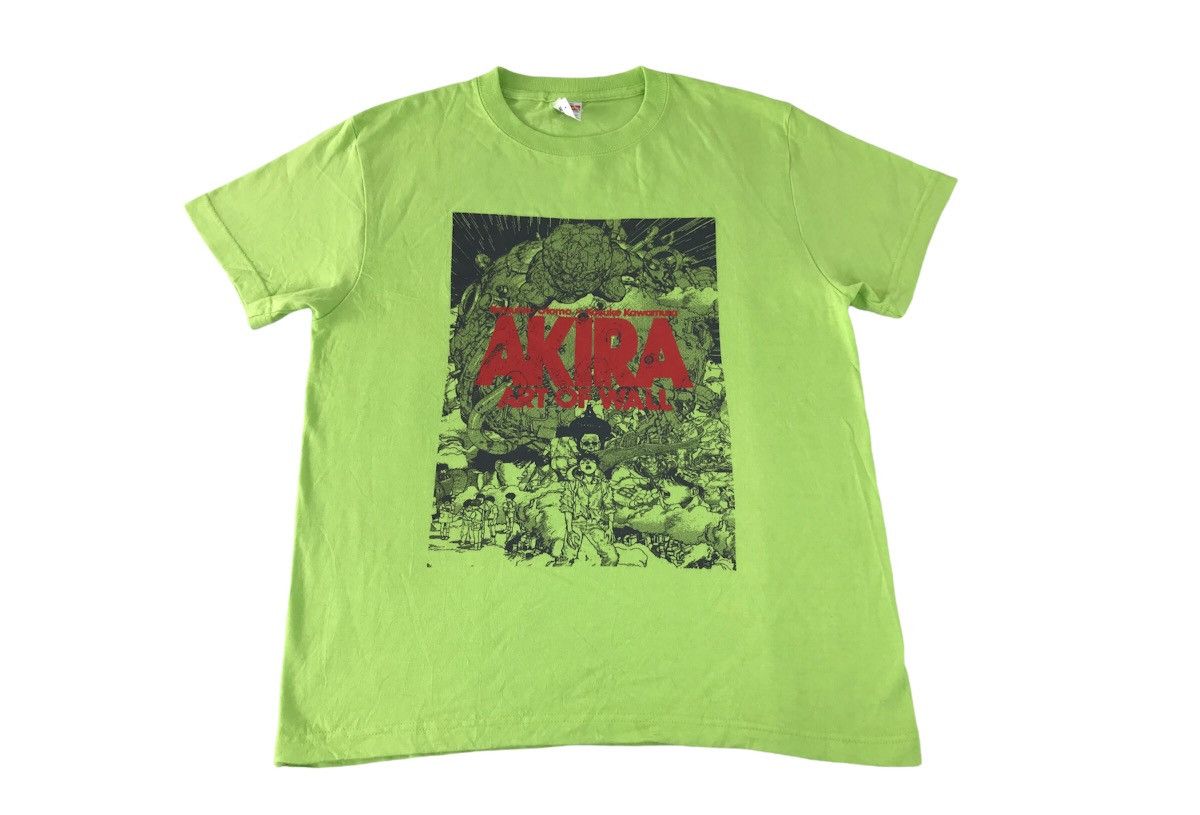 image of Anima Akira Exhibition Art Of Wall Biker Kaneda Box Graphic Tee in Green, Men's (Size Medium)