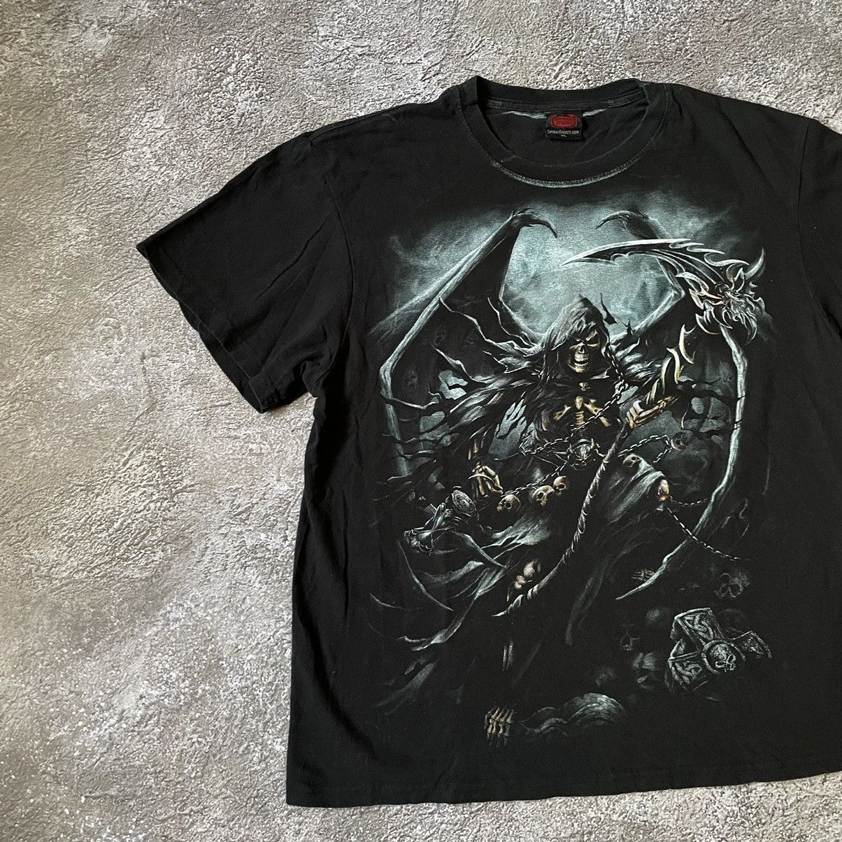 Vintage Vintage 90s Skeleton Horror Graphic Tee Grunge Dark Psycho M Size US M / EU 48-50 / 2 - 4 Thumbnail