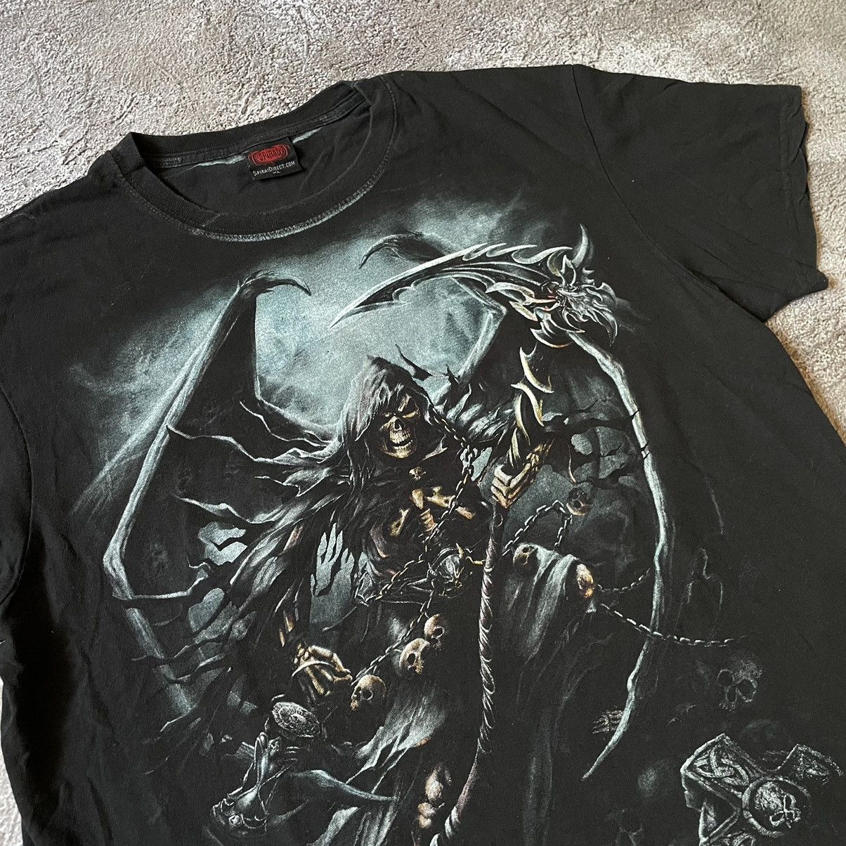 Vintage Vintage 90s Skeleton Horror Graphic Tee Grunge Dark Psycho M Size US M / EU 48-50 / 2 - 5 Thumbnail