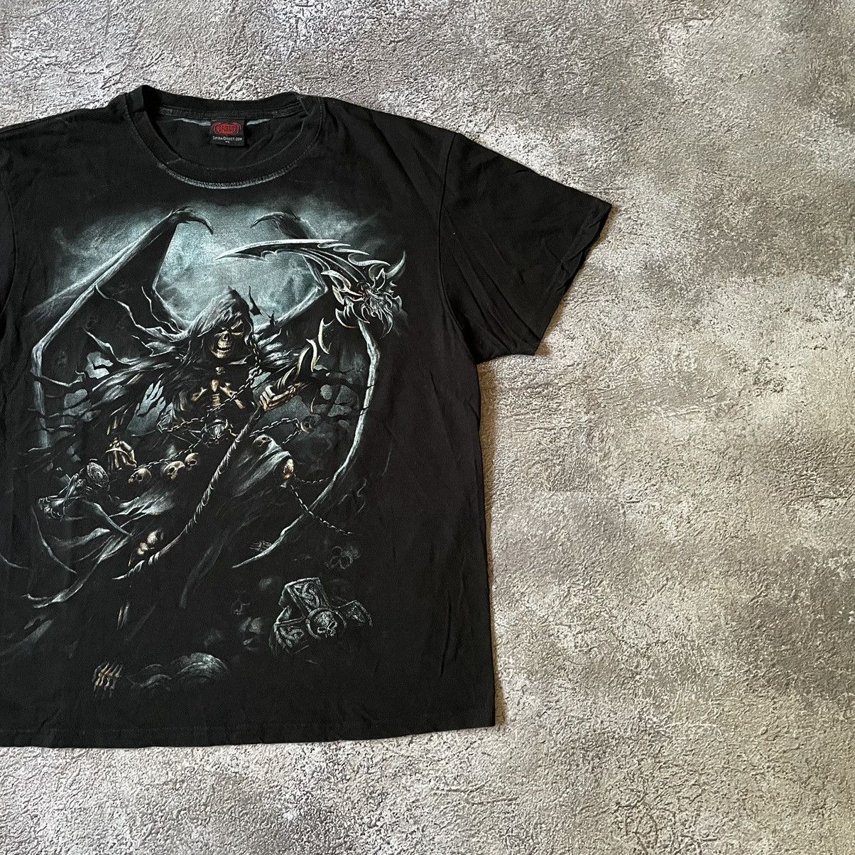 Vintage Vintage 90s Skeleton Horror Graphic Tee Grunge Dark Psycho M Size US M / EU 48-50 / 2 - 3 Thumbnail