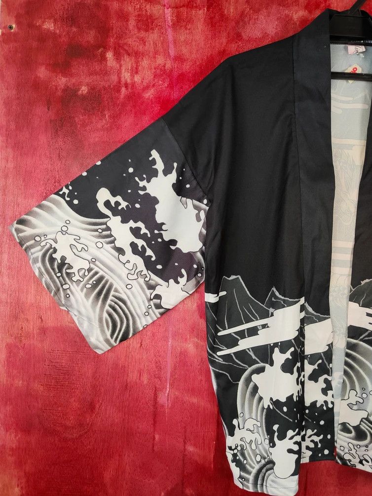 Edition Japan × Japanese Brand Yiermei - Dragon japan kimono Black Cardigan #S426 Size XL / US 12-14 / IT 48-50 - 8 Thumbnail