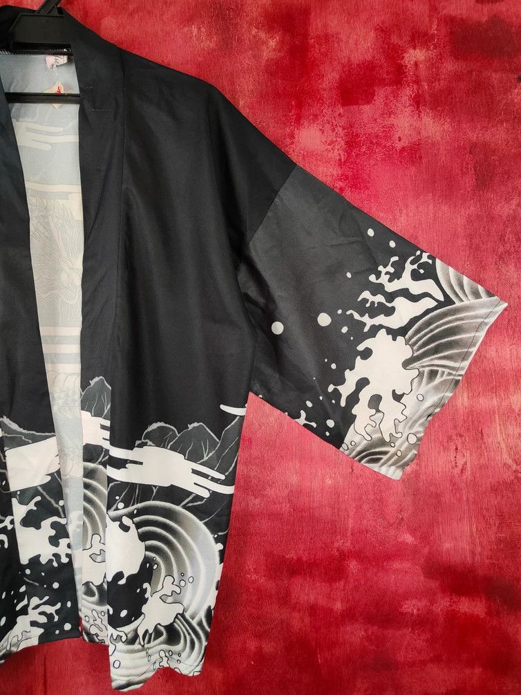Edition Japan × Japanese Brand Yiermei - Dragon japan kimono Black Cardigan #S426 Size XL / US 12-14 / IT 48-50 - 7 Thumbnail