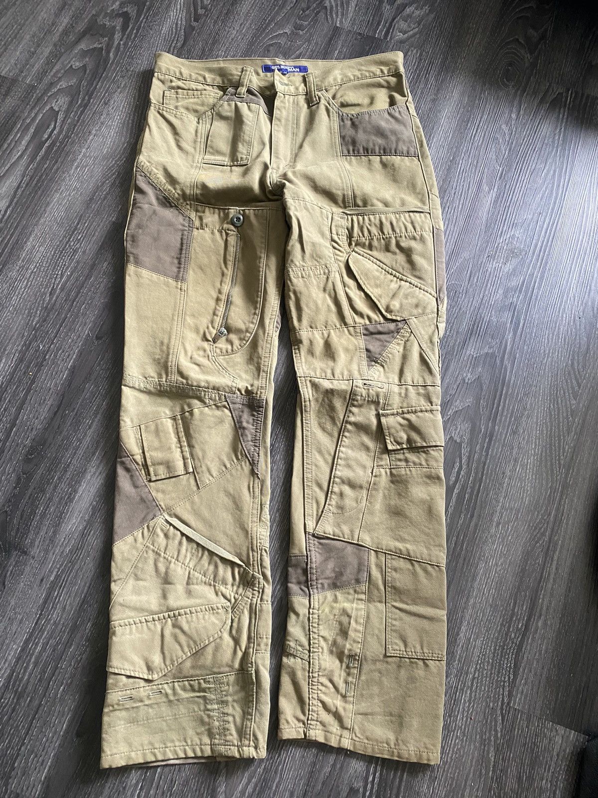 image of Junya Watanabe Aw2006 Reconstructed Cargos in Olive, Men's (Size 32)