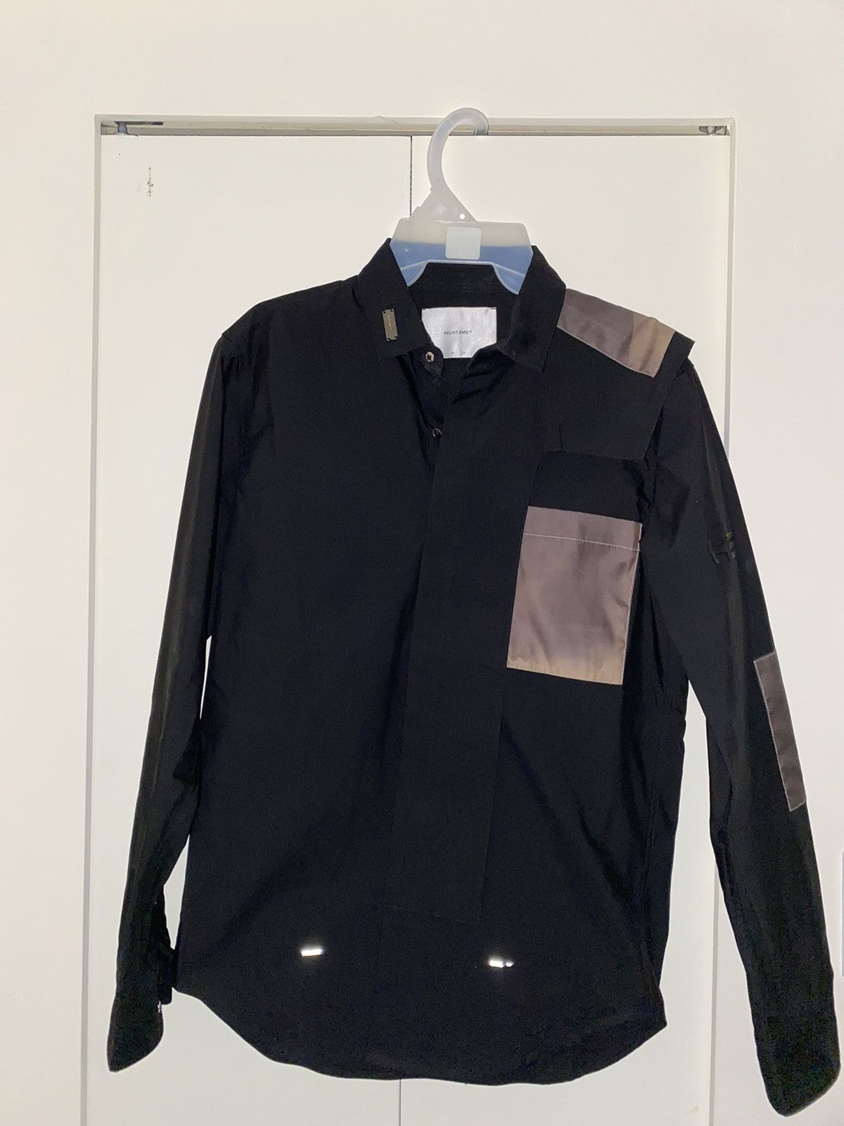 Heliot Emil Helios Emil SS20 Black Heat Reflective Elements Shirt Size US XS / EU 42 / 0 - 1 Thumbnail