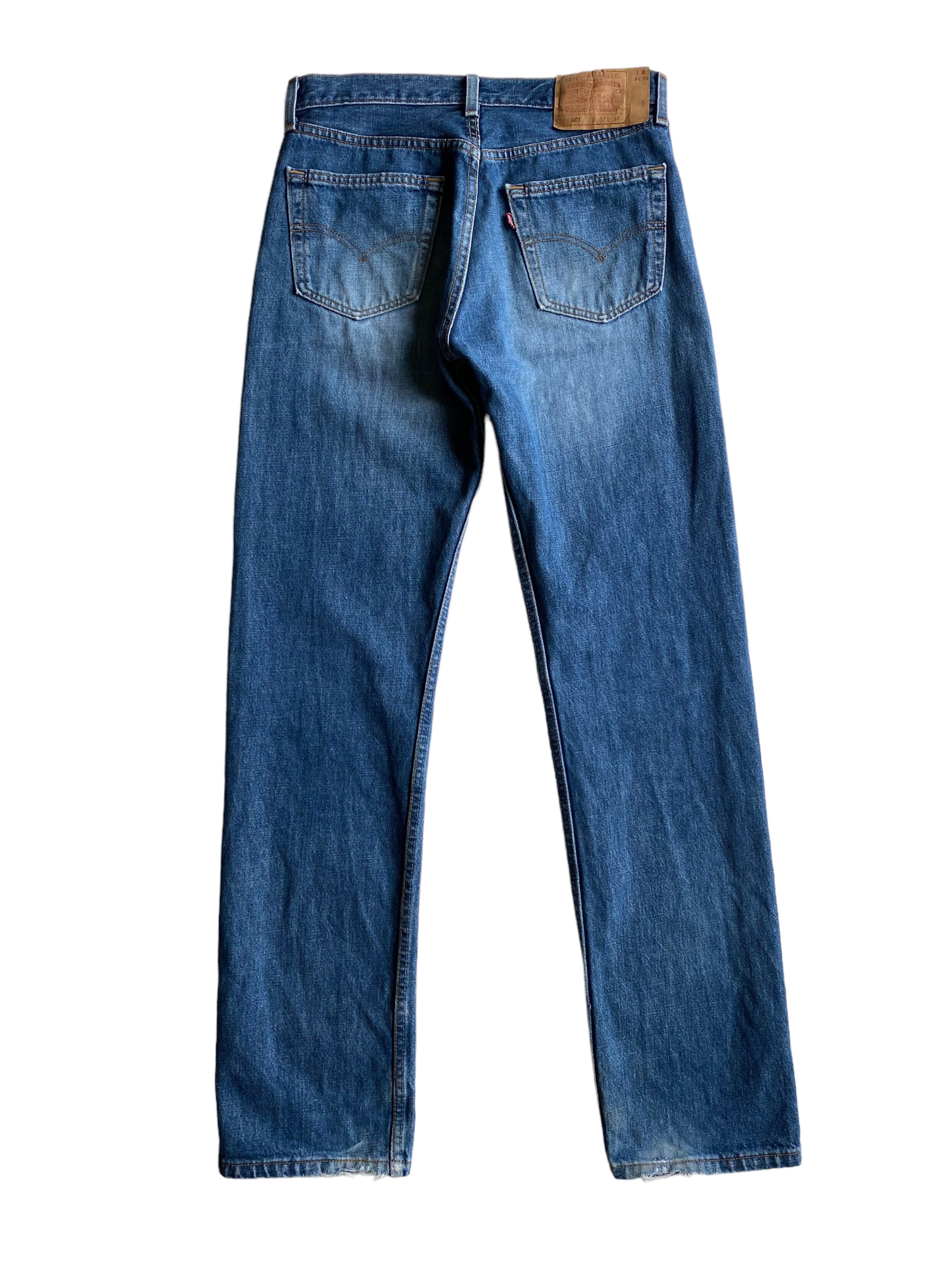 Levi's × Vintage Levi's 501 Vintage 90's Made In USA Blue Wash Button Fly Size 32" / US 10 / IT 46 - 2 Thumbnail