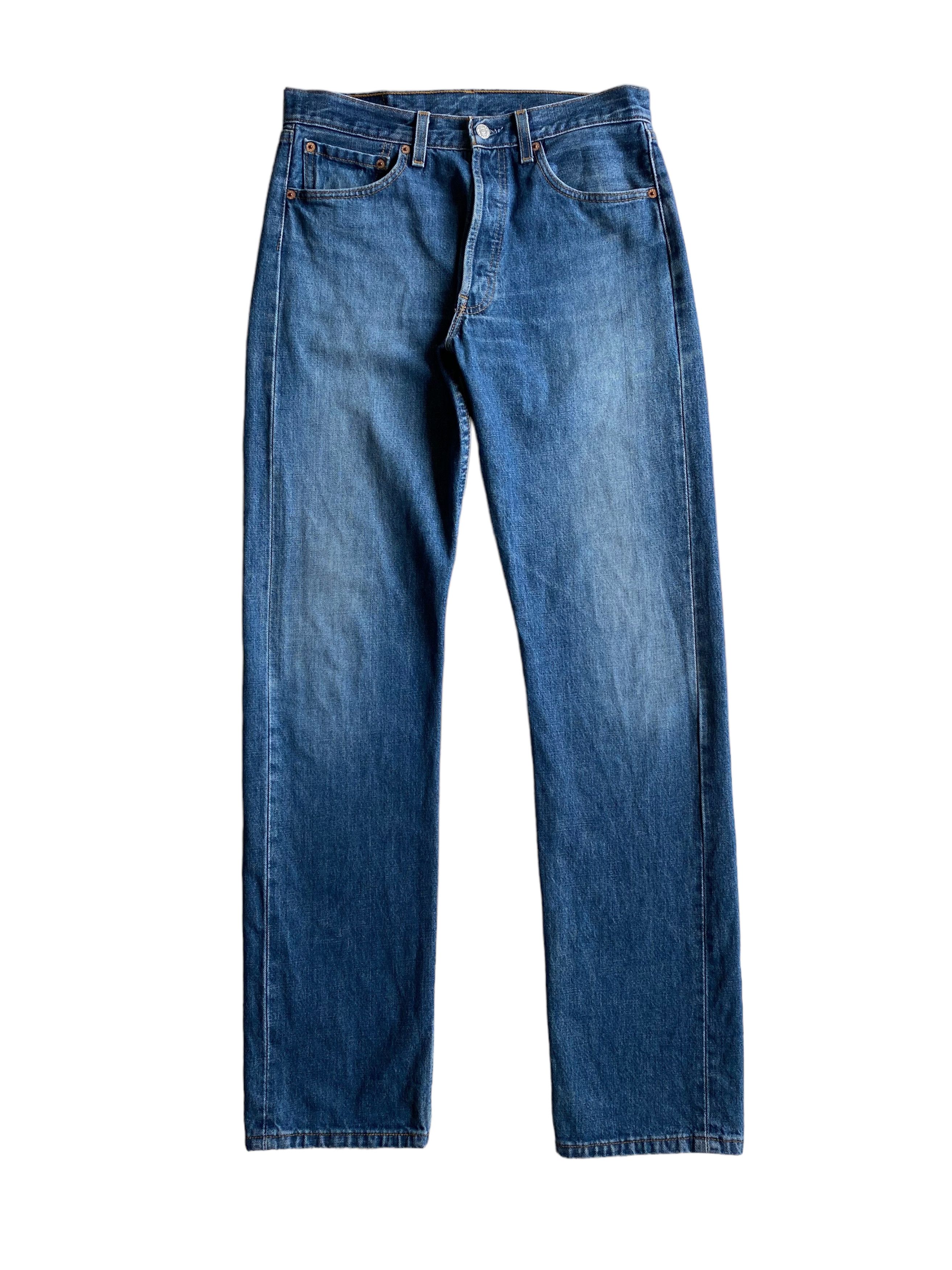 Levi's × Vintage Levi's 501 Vintage 90's Made In USA Blue Wash Button Fly Size 32" / US 10 / IT 46 - 1 Thumbnail