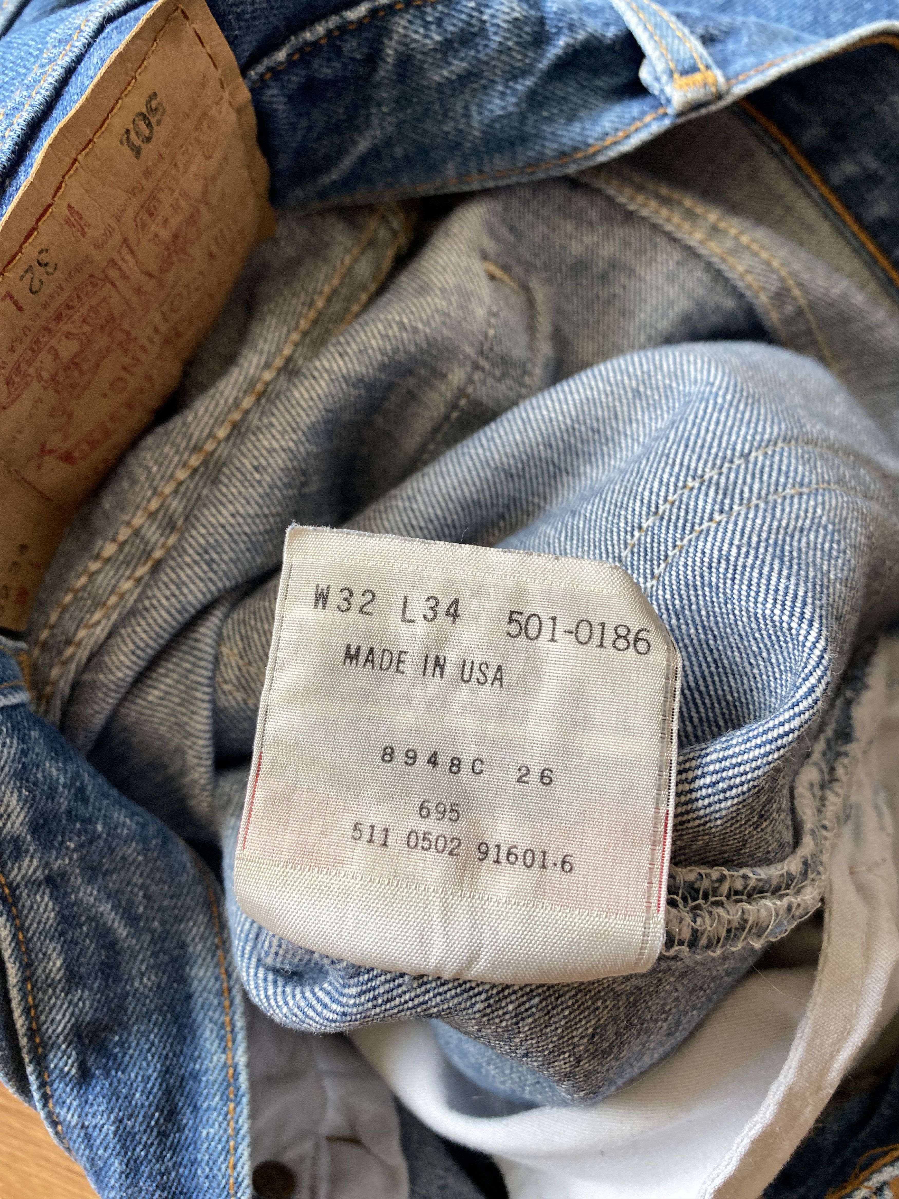 Levi's × Vintage Levi's 501 Vintage 90's Made In USA Blue Wash Button Fly Size 32" / US 10 / IT 46 - 4 Thumbnail