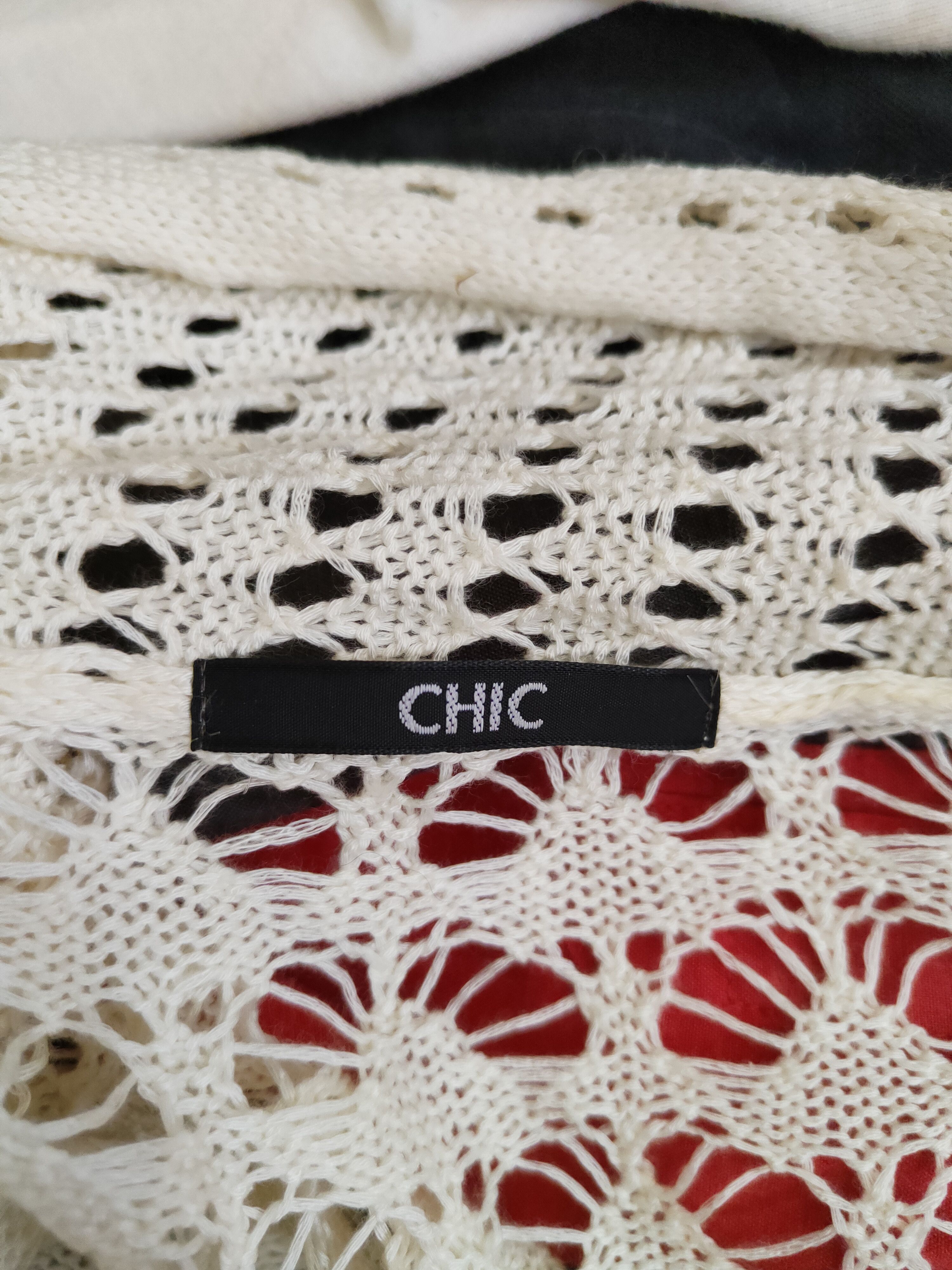 Hypebeast Chic Cream crochet meshnet Knitwear Cardigan #S421 Size M / US 6-8 / IT 42-44 - 9 Thumbnail