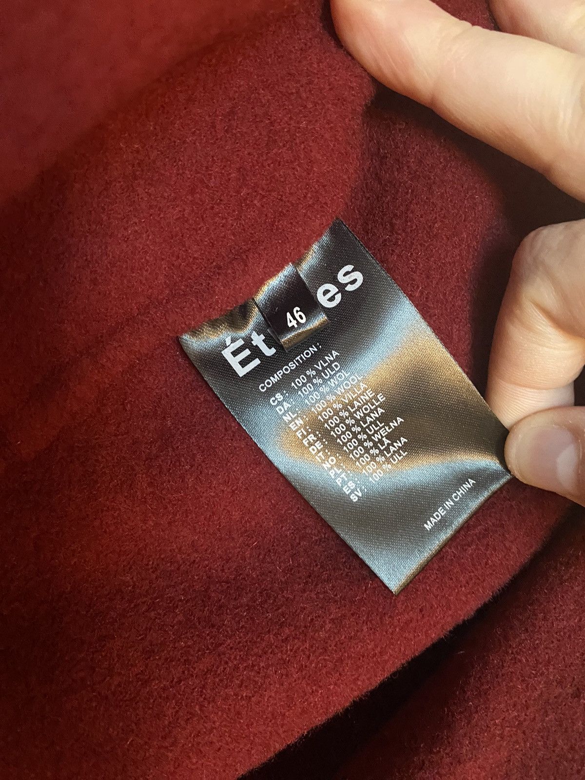Etudes Venus Red Double-Breasted Wool Coat Size US S / EU 44-46 / 1 - 8 Thumbnail