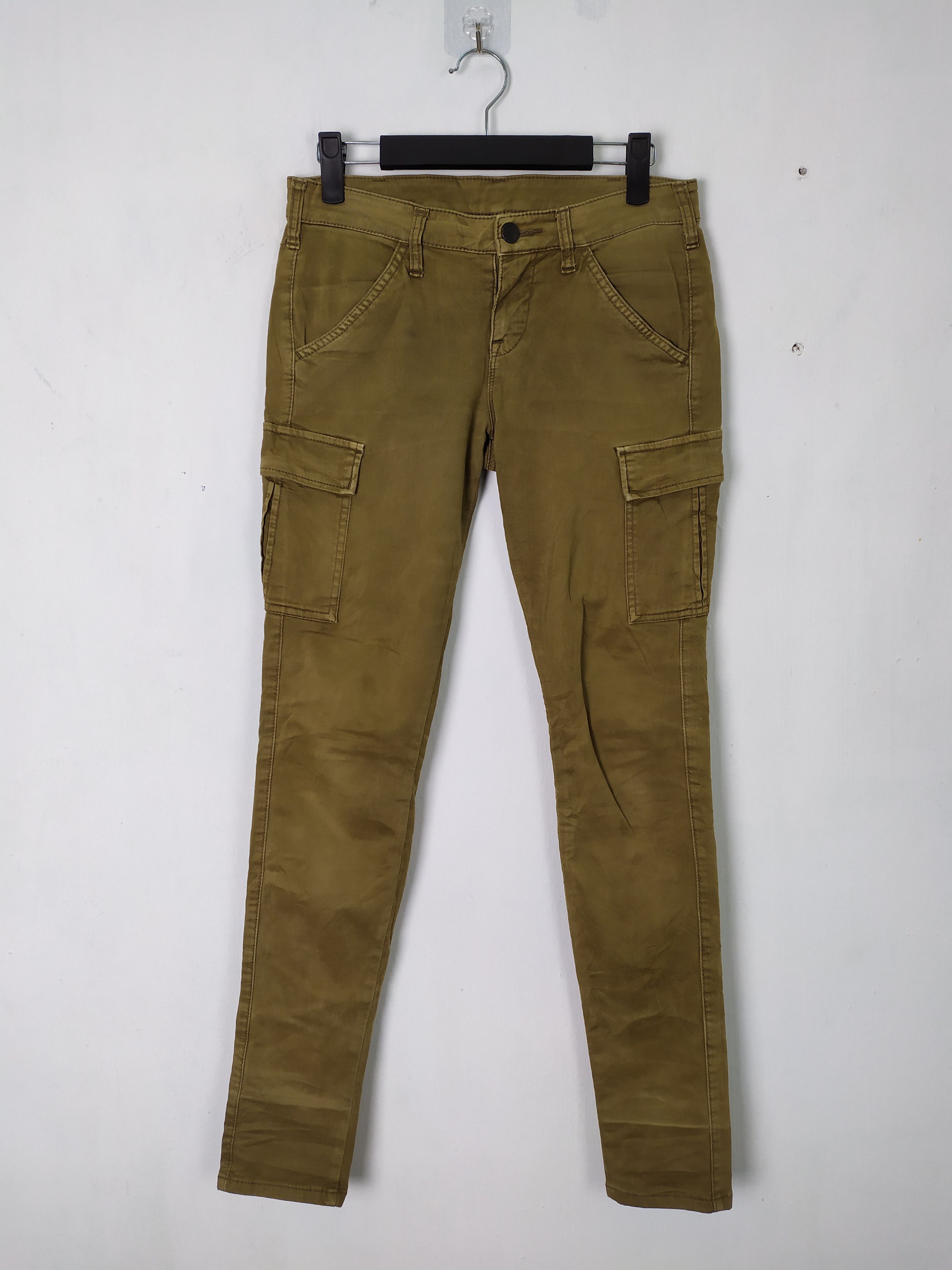 image of Authentic Vintage Cargo Pants Skinny Style in Dark Brown, Men's (Size 26)