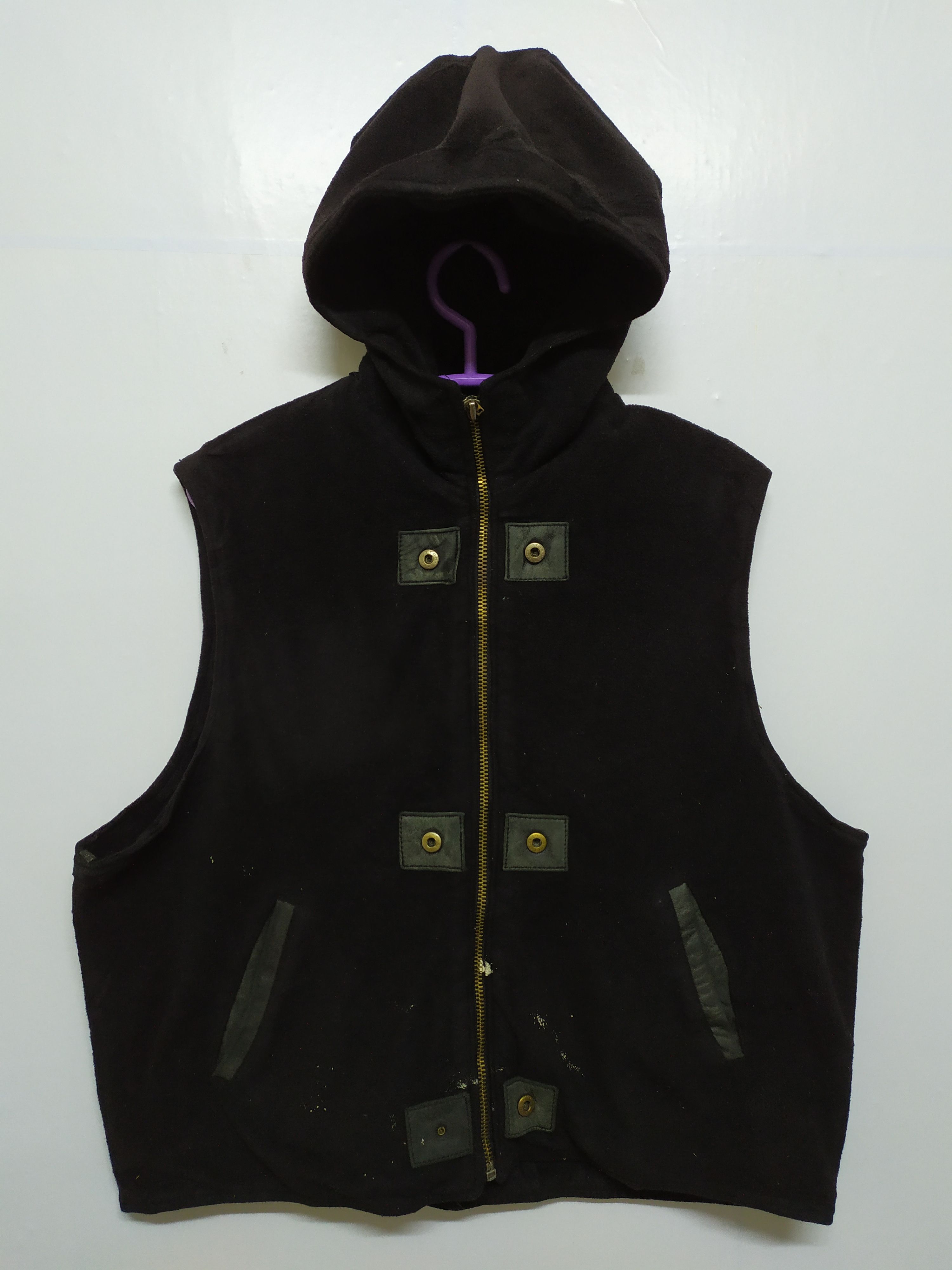 M. Julian × Vintage M.JULIAN SLEEVELESS FADED JACKET HOODED ZIPPER UP Size US L / EU 52-54 / 3 - 1 Thumbnail