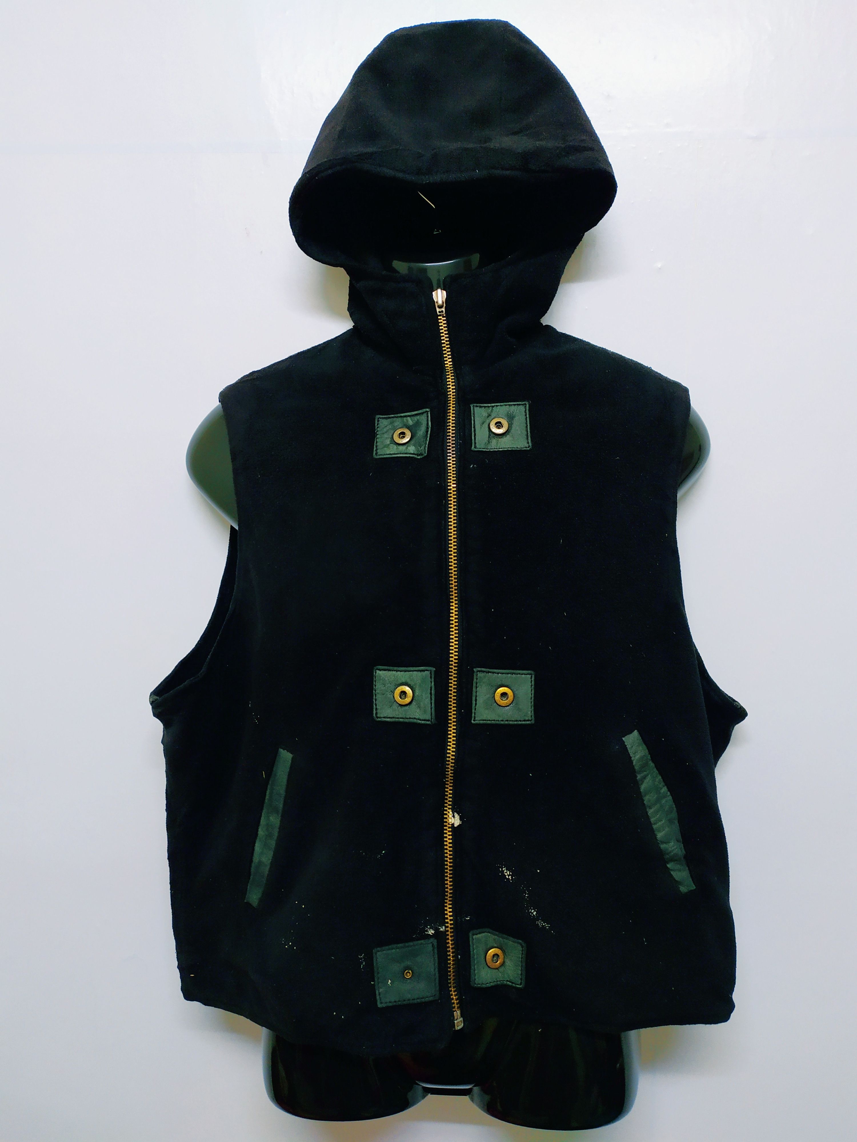M. Julian × Vintage M.JULIAN SLEEVELESS FADED JACKET HOODED ZIPPER UP Size US L / EU 52-54 / 3 - 9 Thumbnail