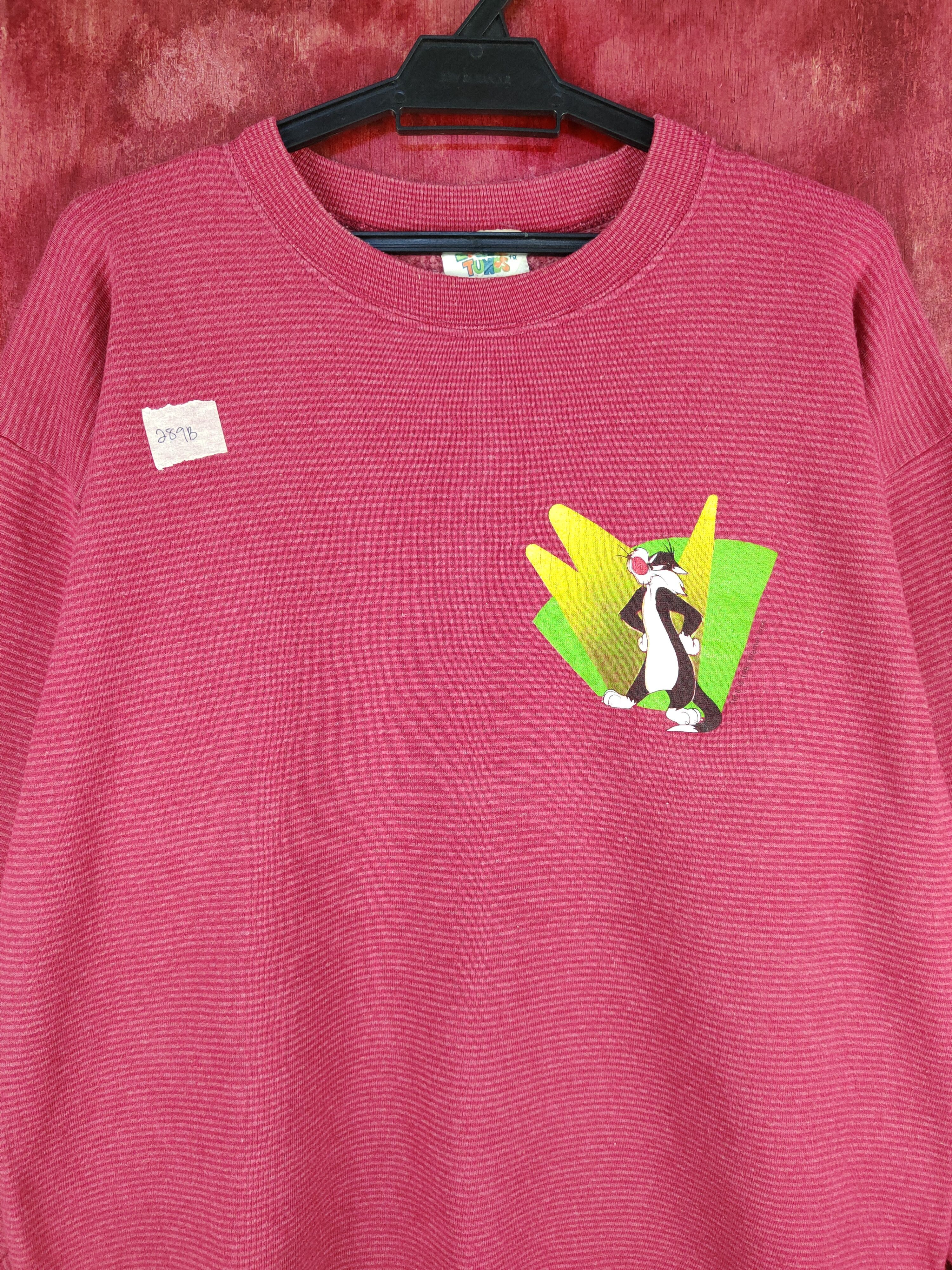 Cartoon Network Looney Tunes vintage Red Sylvester Sweatshirt #289B Size US L / EU 52-54 / 3 - 2 Thumbnail