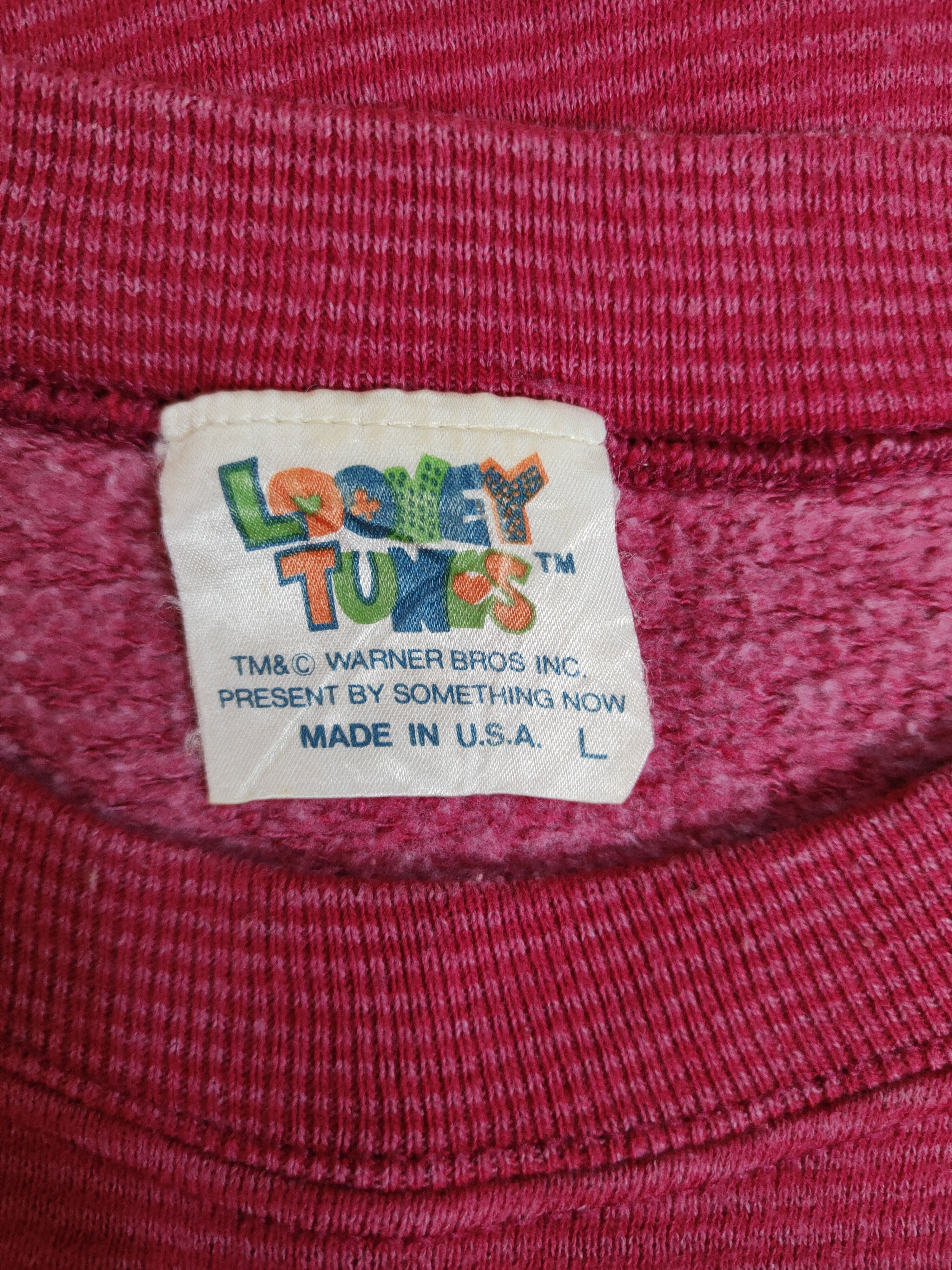 Cartoon Network Looney Tunes vintage Red Sylvester Sweatshirt #289B Size US L / EU 52-54 / 3 - 13 Thumbnail