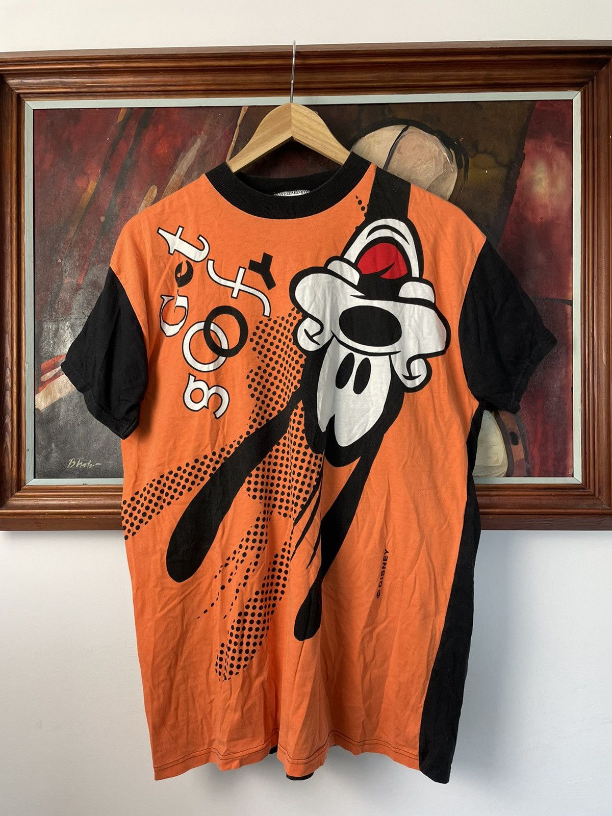 Disney Mickey Mouse Vintage 90s Tee Get Goofy Print Og Disney Rare Size US M / EU 48-50 / 2 - 1 Thumbnail