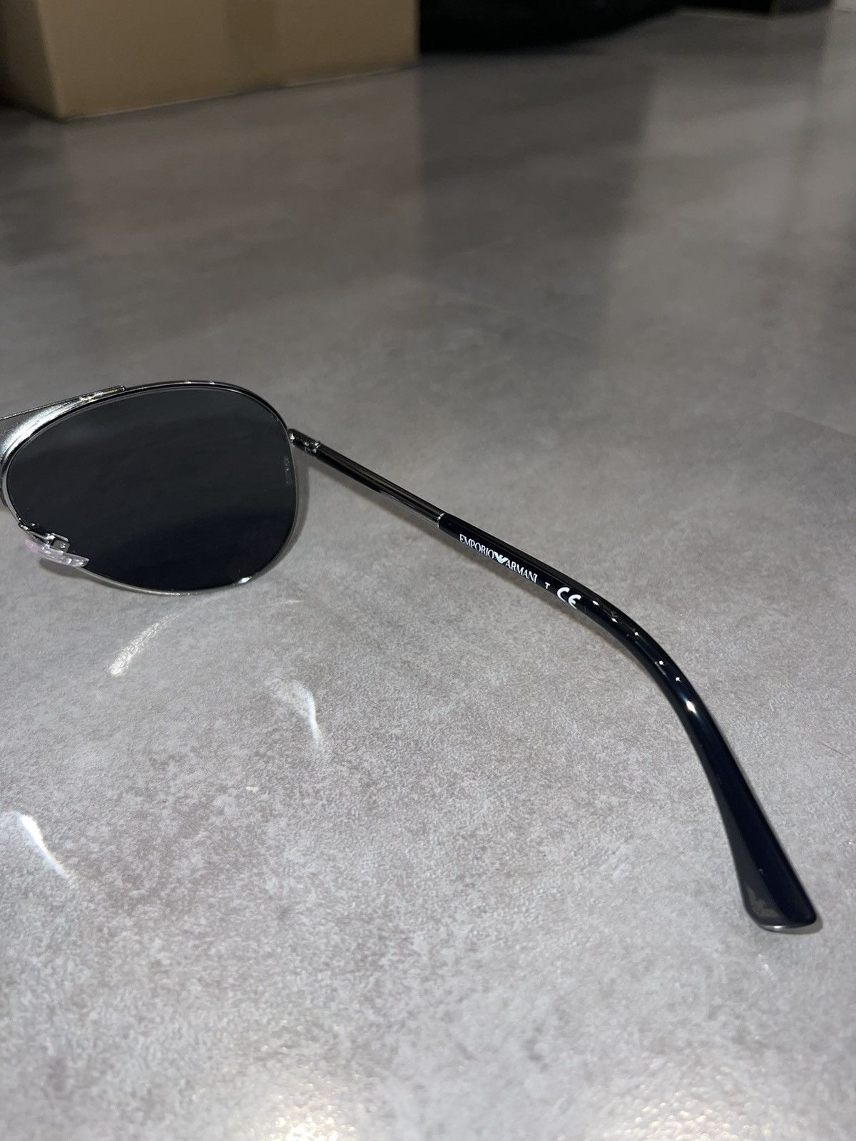 Emporio Armani Emporio Armani EA2003 3010/6G Silver Aviator Sunglasses Size ONE SIZE - 10 Thumbnail