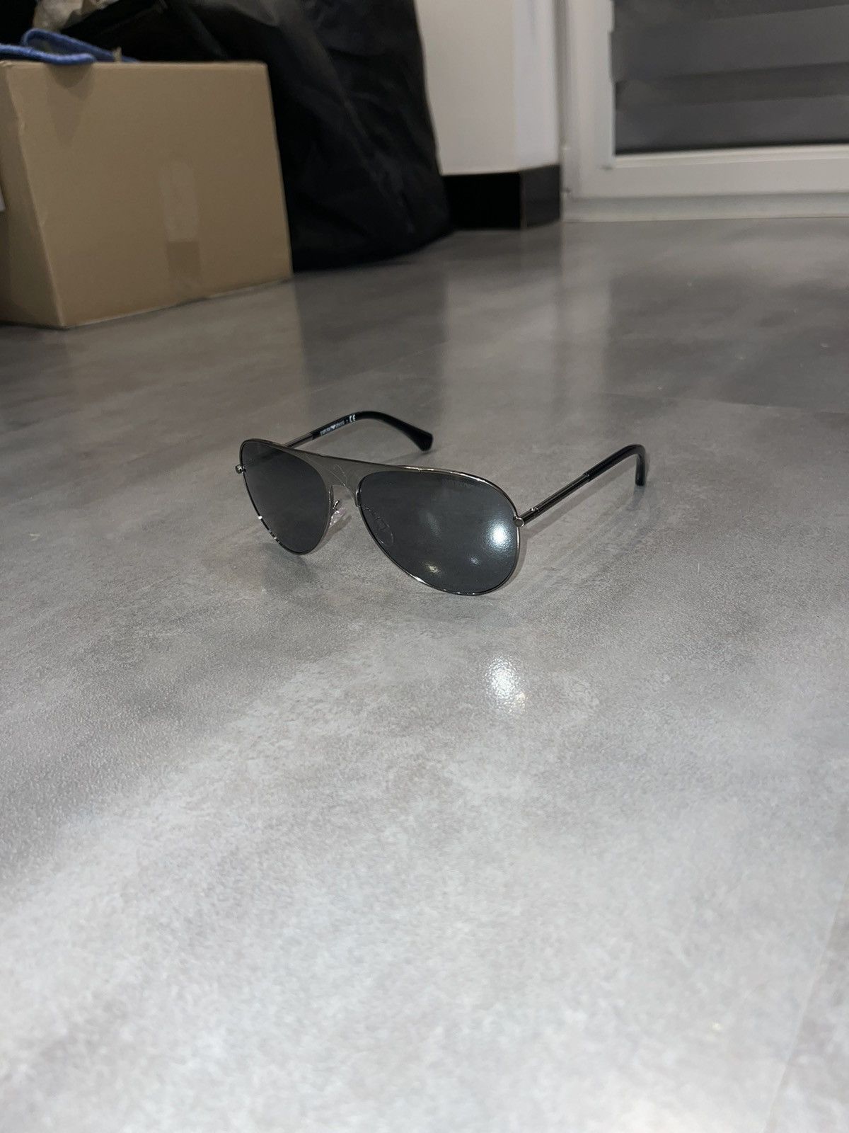 Emporio Armani Emporio Armani EA2003 3010/6G Silver Aviator Sunglasses Size ONE SIZE - 1 Thumbnail