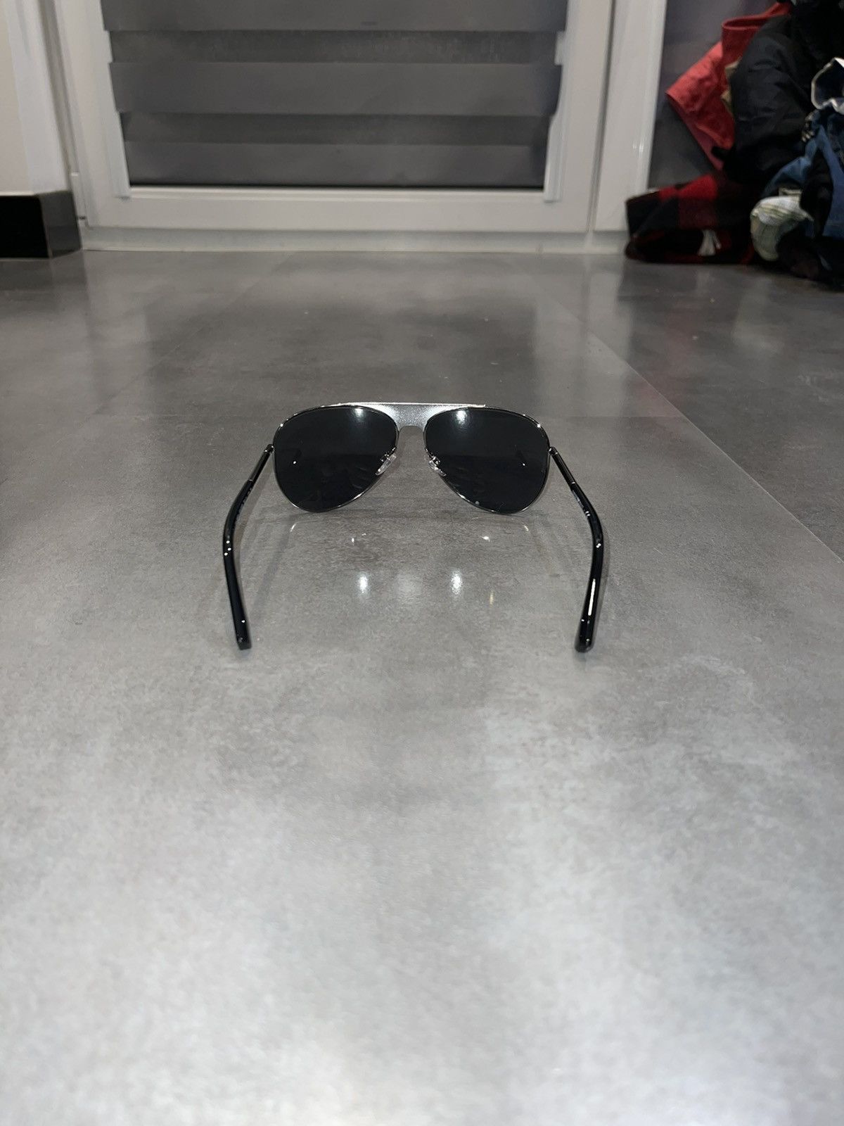 Emporio Armani Emporio Armani EA2003 3010/6G Silver Aviator Sunglasses Size ONE SIZE - 8 Thumbnail