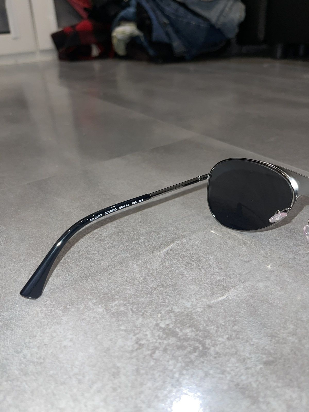 Emporio Armani Emporio Armani EA2003 3010/6G Silver Aviator Sunglasses Size ONE SIZE - 12 Thumbnail