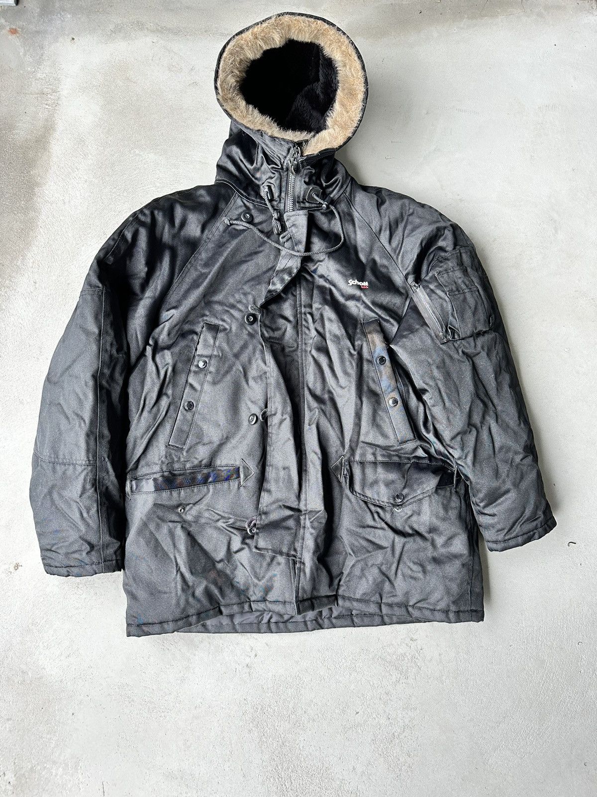 image of A2 Flyers Leather x Schott Type N3-B Aviation Jacket, Men's (Size Large)