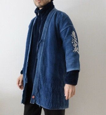 Indigo × Japanese Brand × Kiriko Made Vintage Japan Kiriko Indido Sashiko Kendo Jacket Size US S / EU 44-46 / 1 - 1 Thumbnail