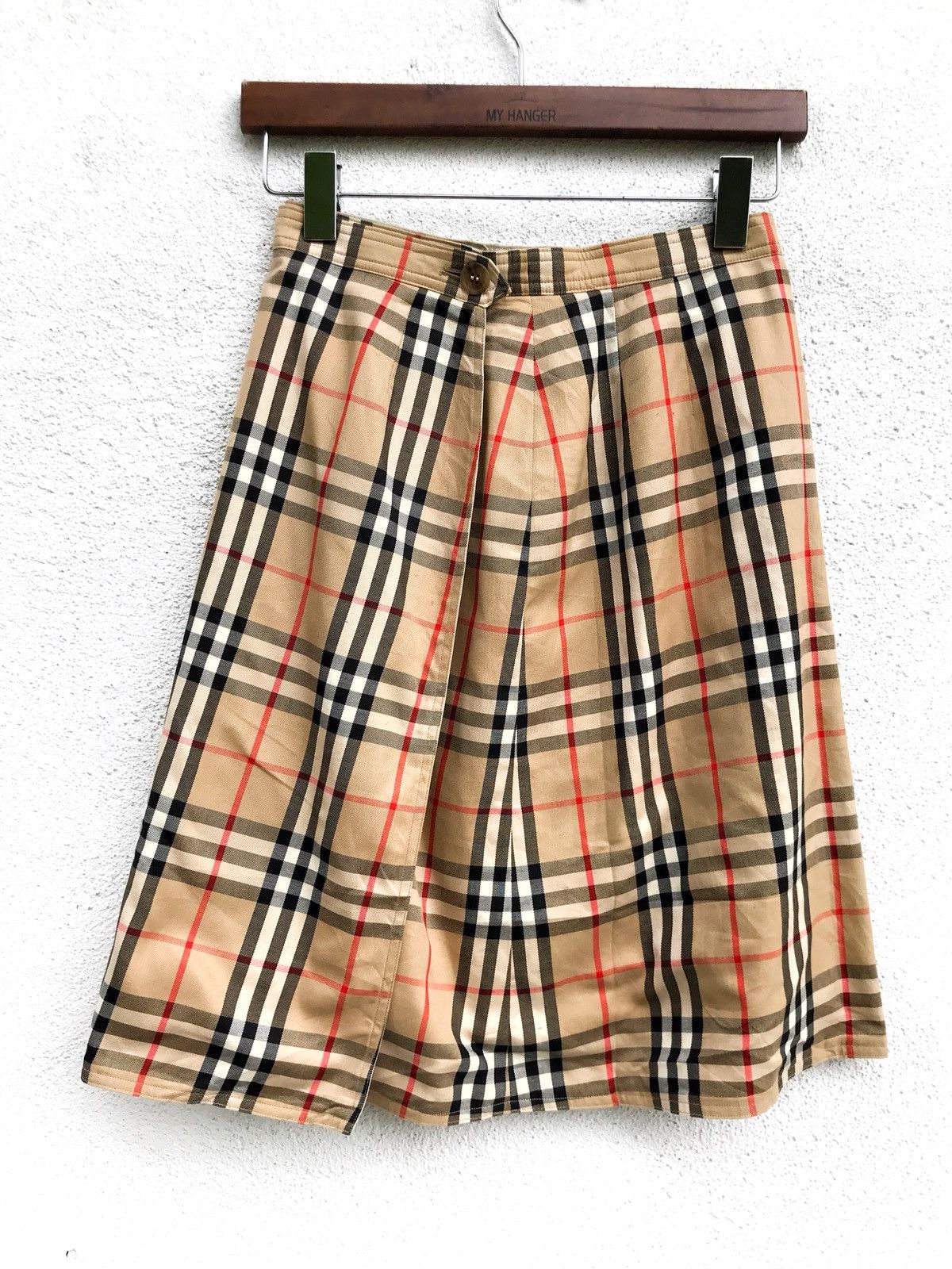 image of Vintage Burberry’S High Waist Nova Check Plaid Tartan in Brown, Men's (Size 26)