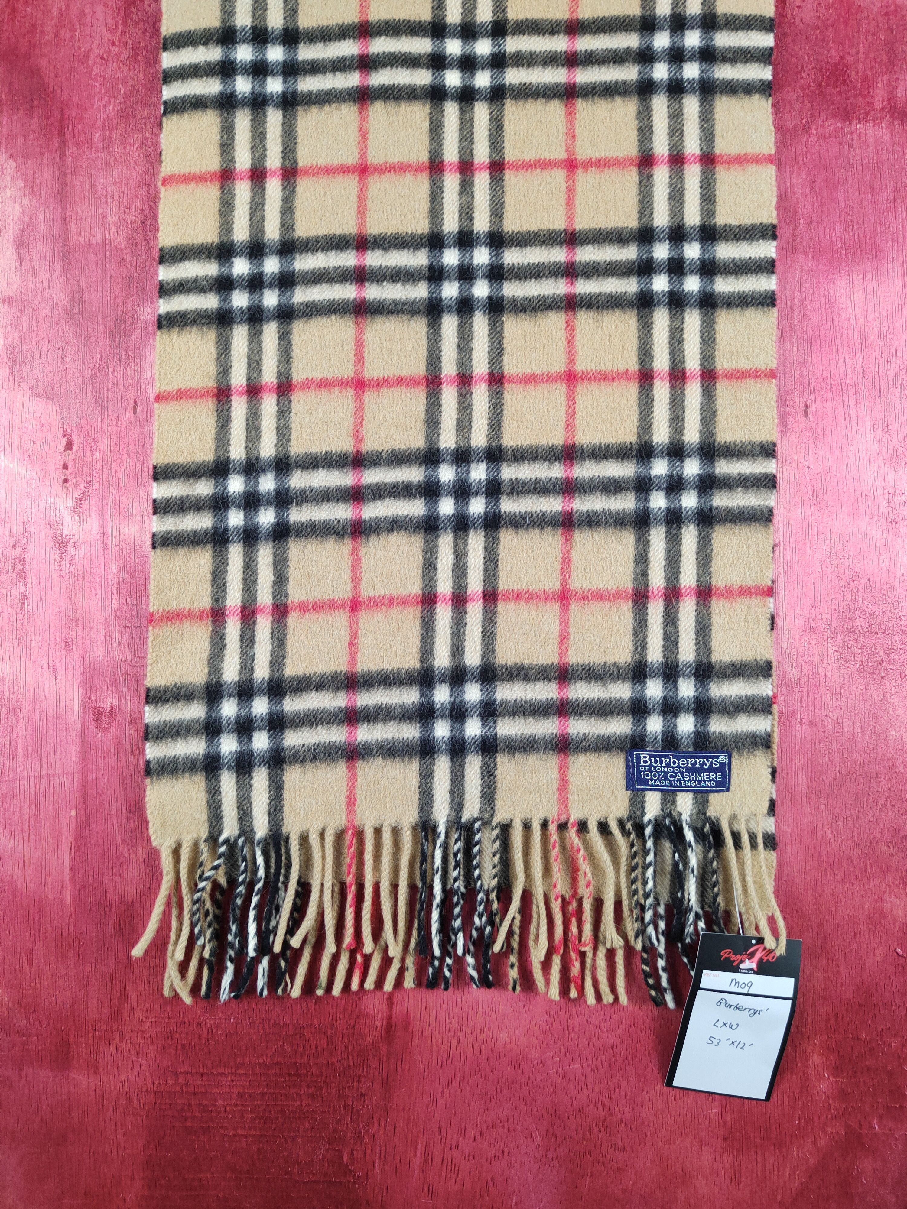 Burberry Burberrys checkered Cashmere & Wool Muffler Scarves #m09 Size ONE SIZE - 3 Thumbnail