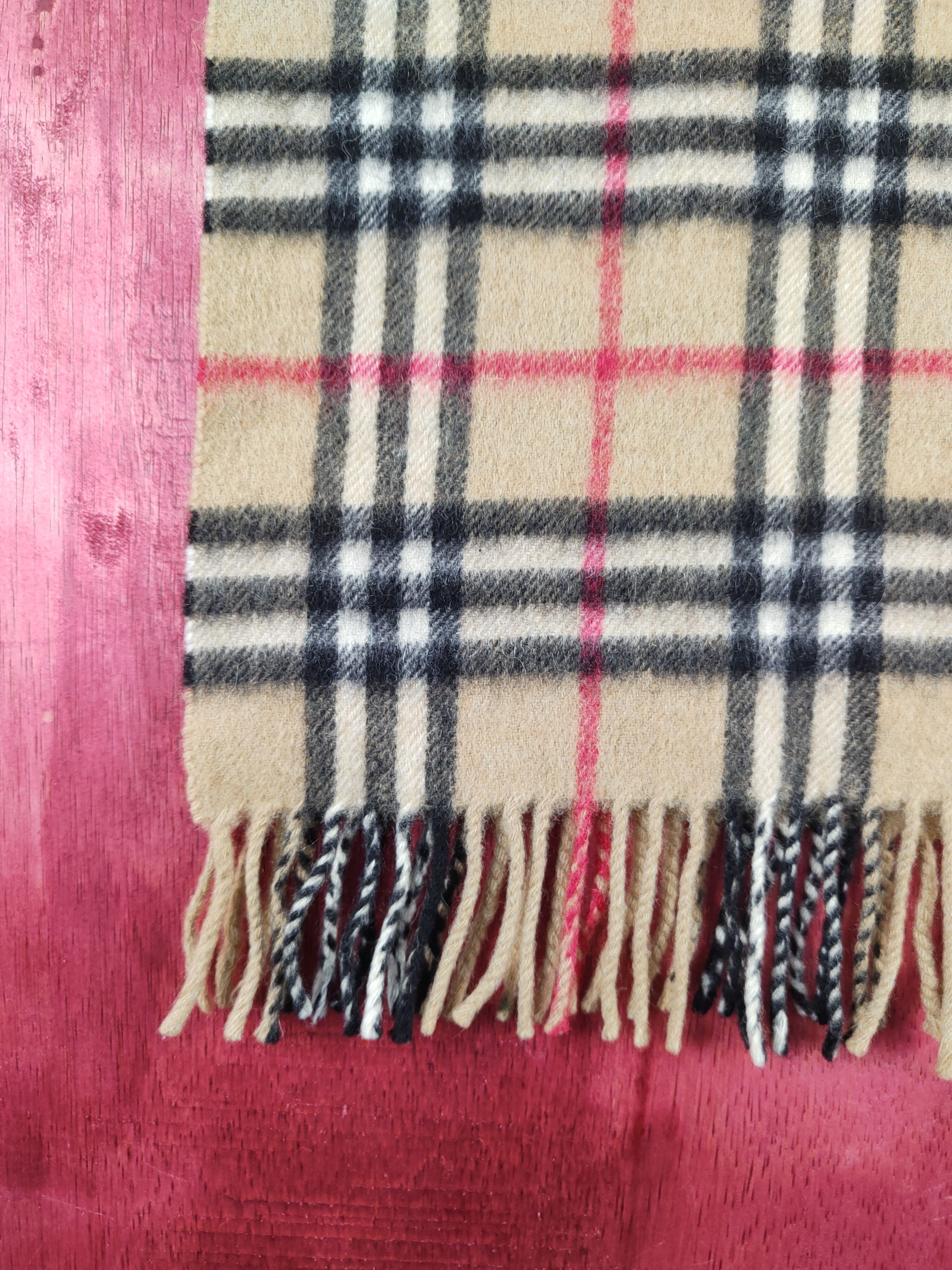 Burberry Burberrys checkered Cashmere & Wool Muffler Scarves #m09 Size ONE SIZE - 5 Thumbnail